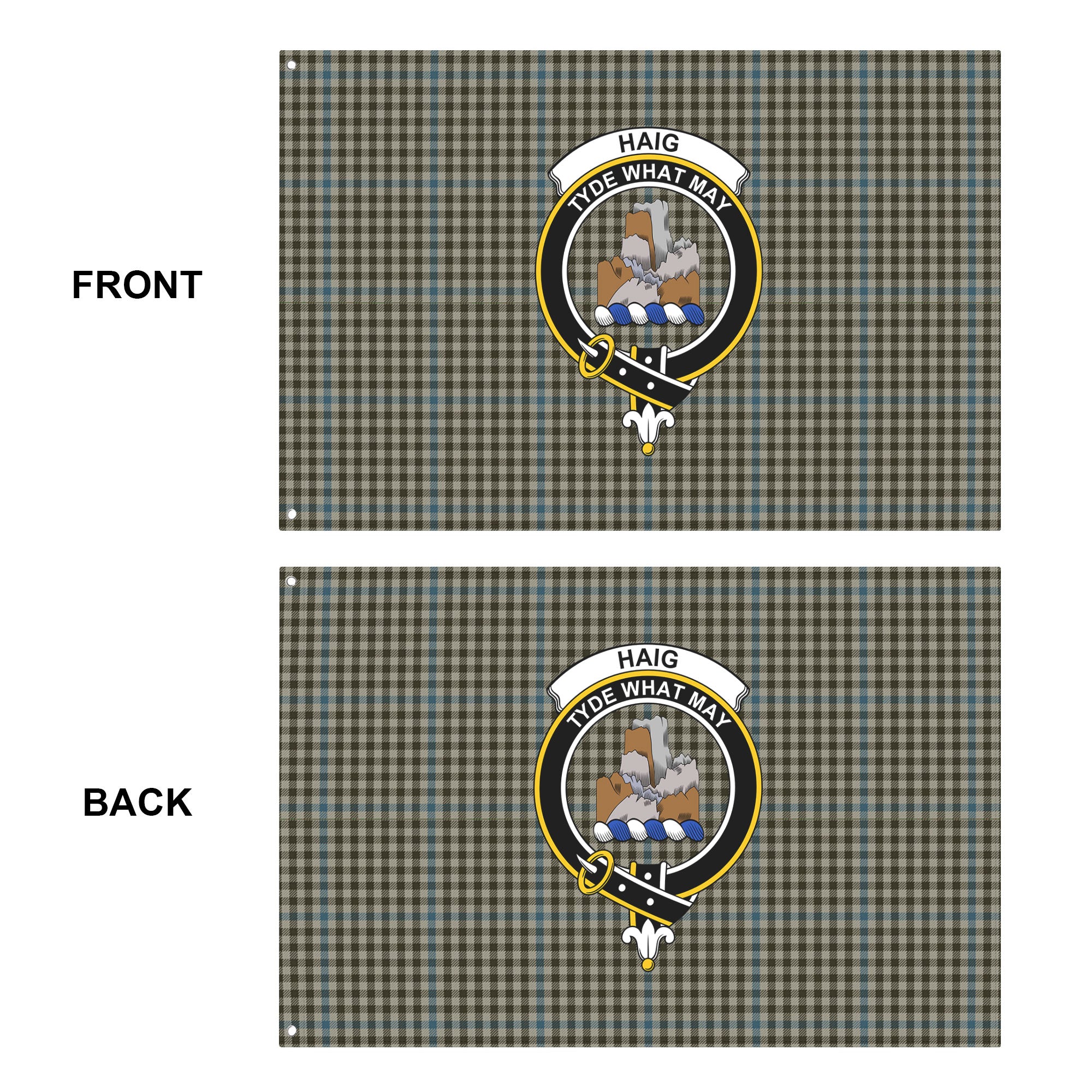 Haig Check Tartan Crest House Flag