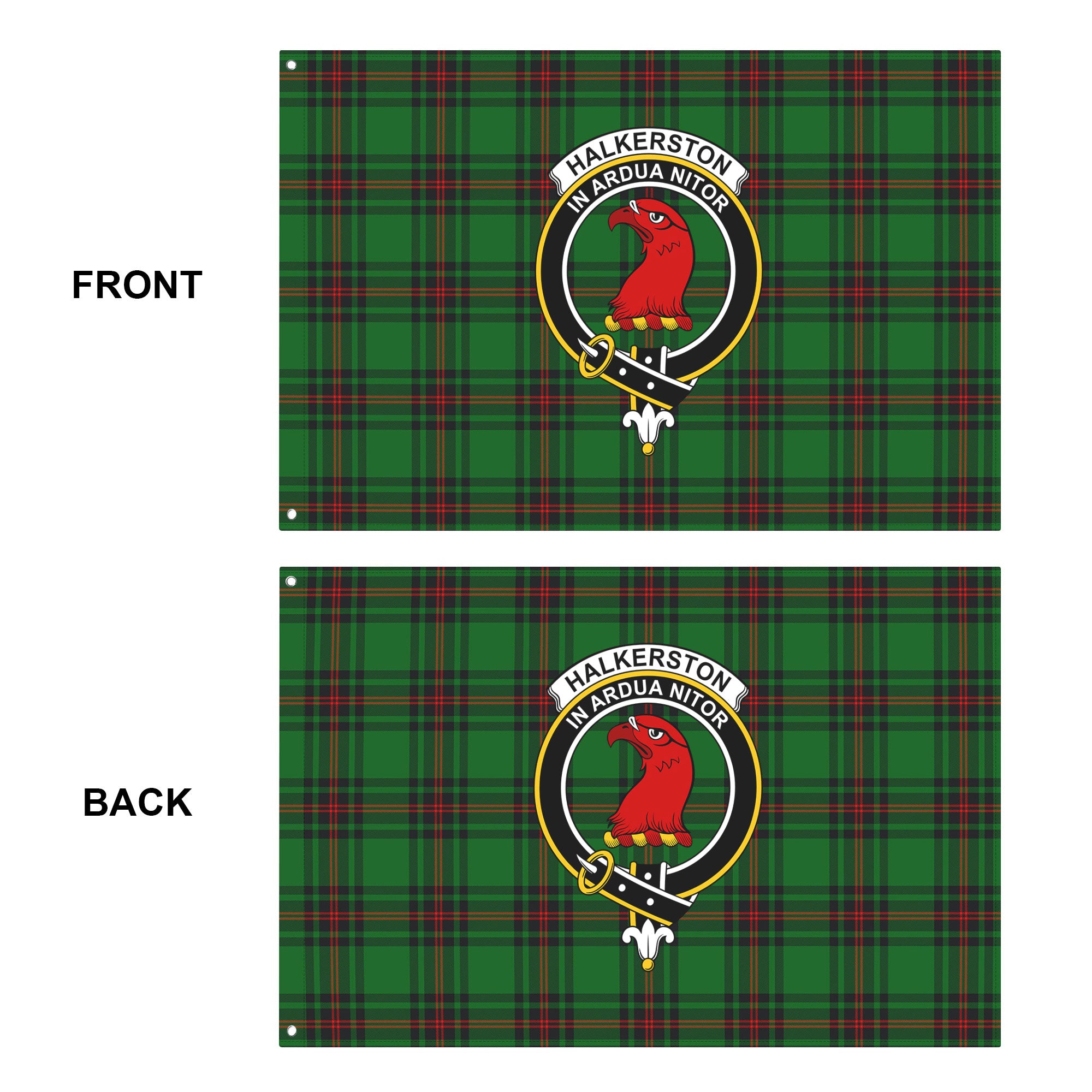 Halkerston Tartan Crest House Flag