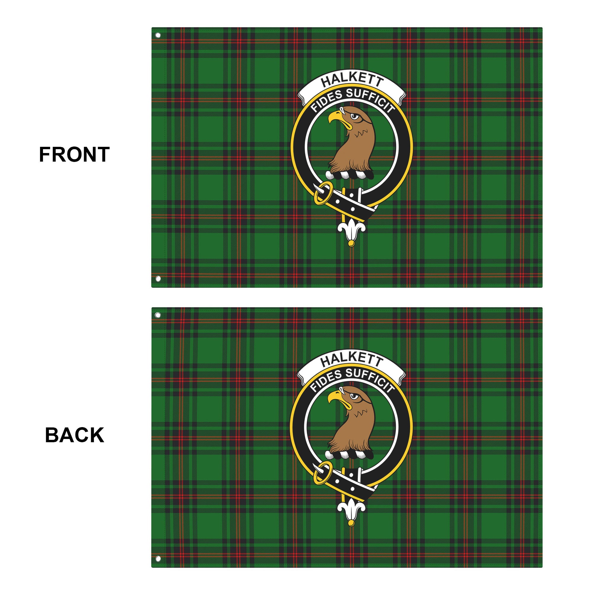 Halkett Tartan Crest House Flag