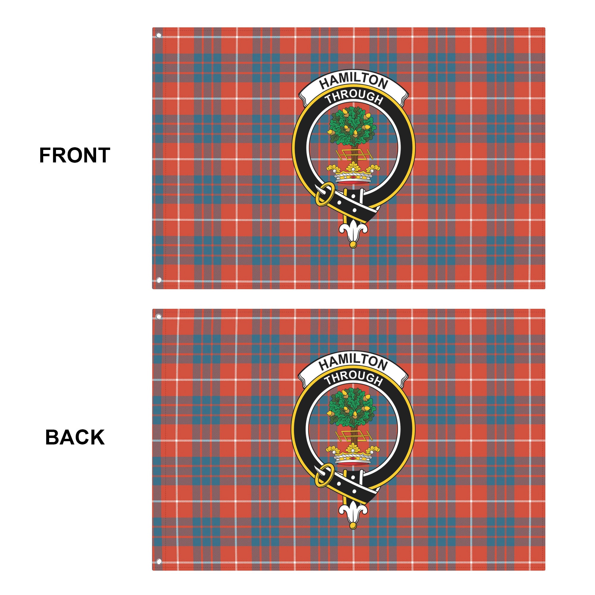 Hamilton Ancient Tartan Crest House Flag