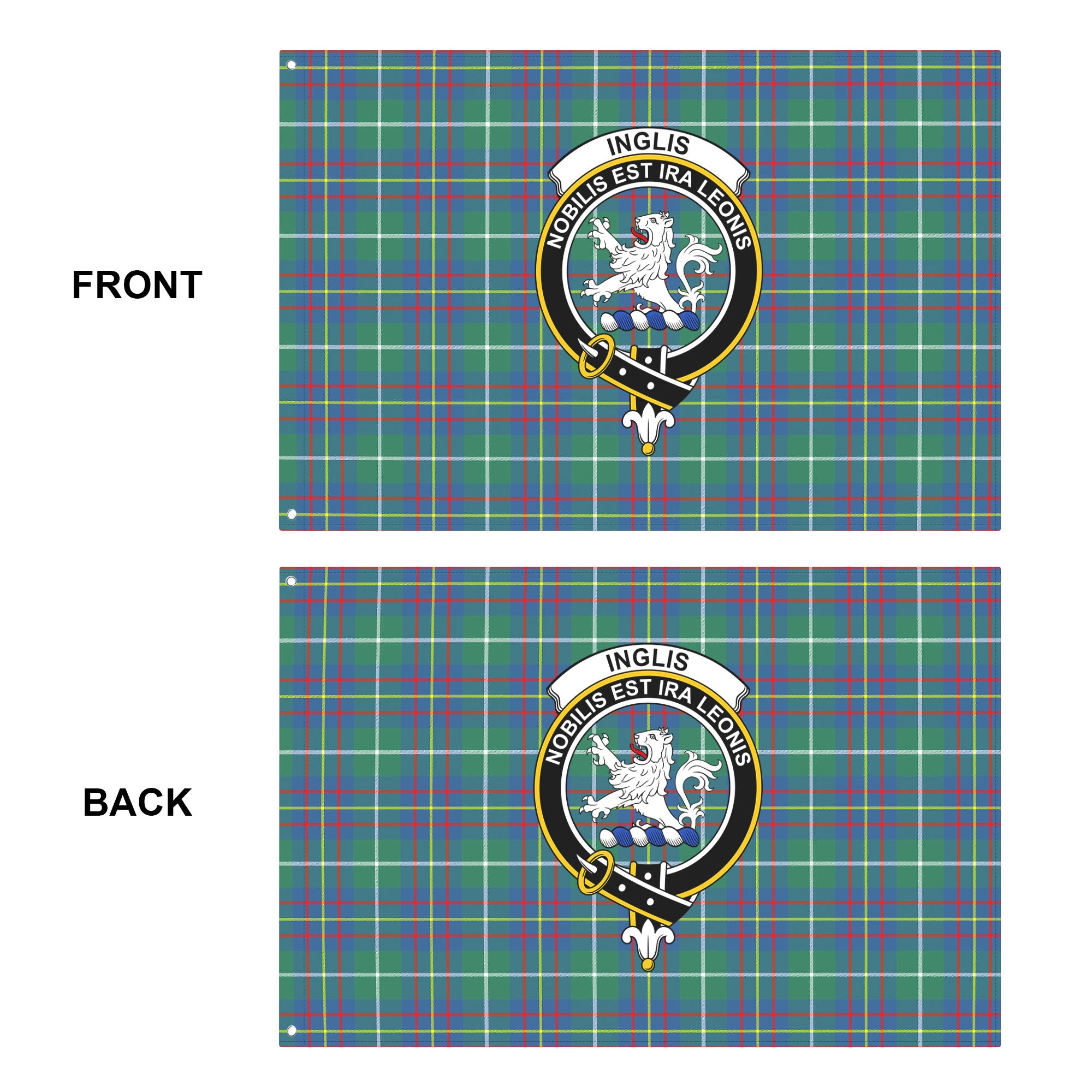 Inglis Ancient Tartan Crest House Flag