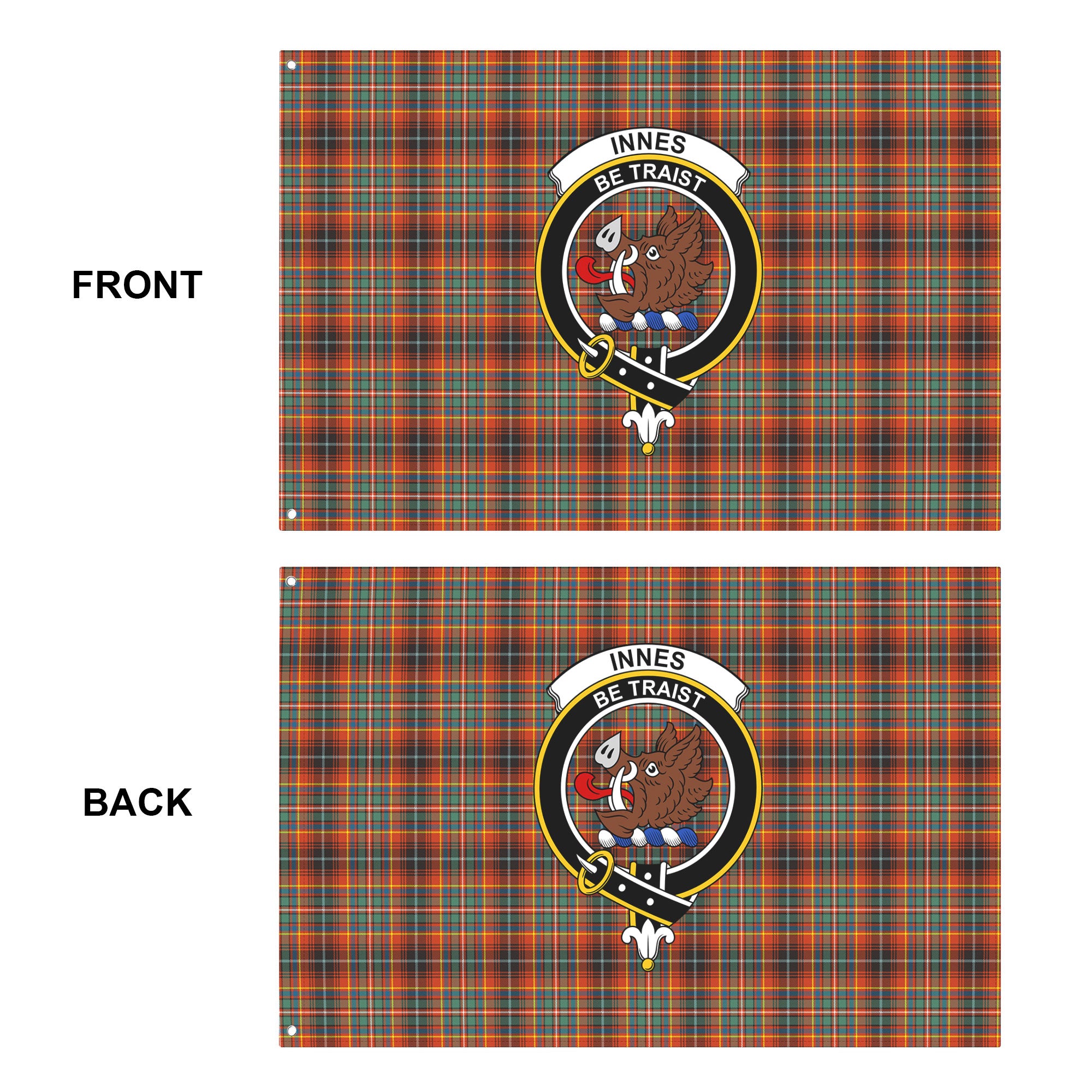 Innes Ancient Tartan Crest House Flag