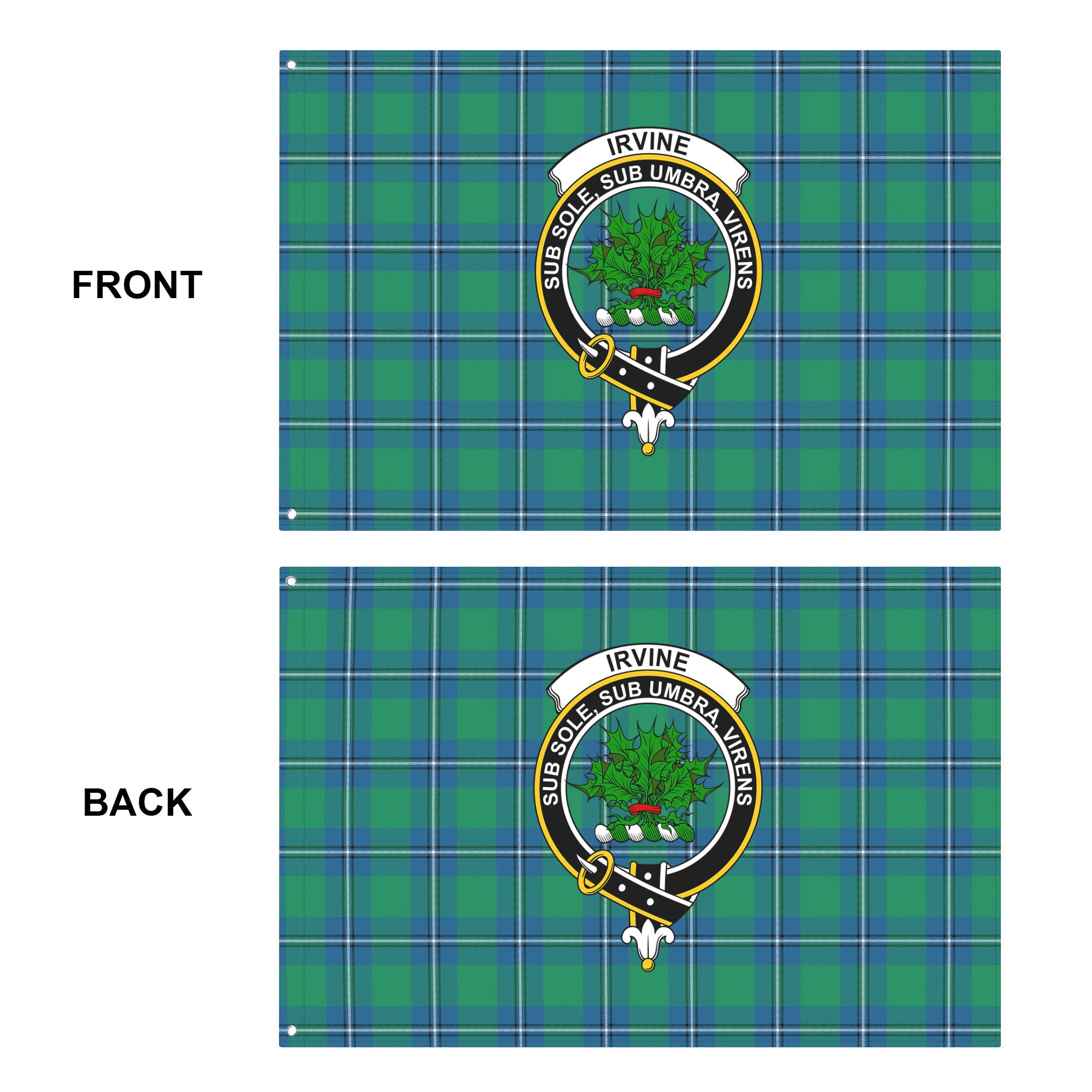 Irvine Ancient Tartan Crest House Flag