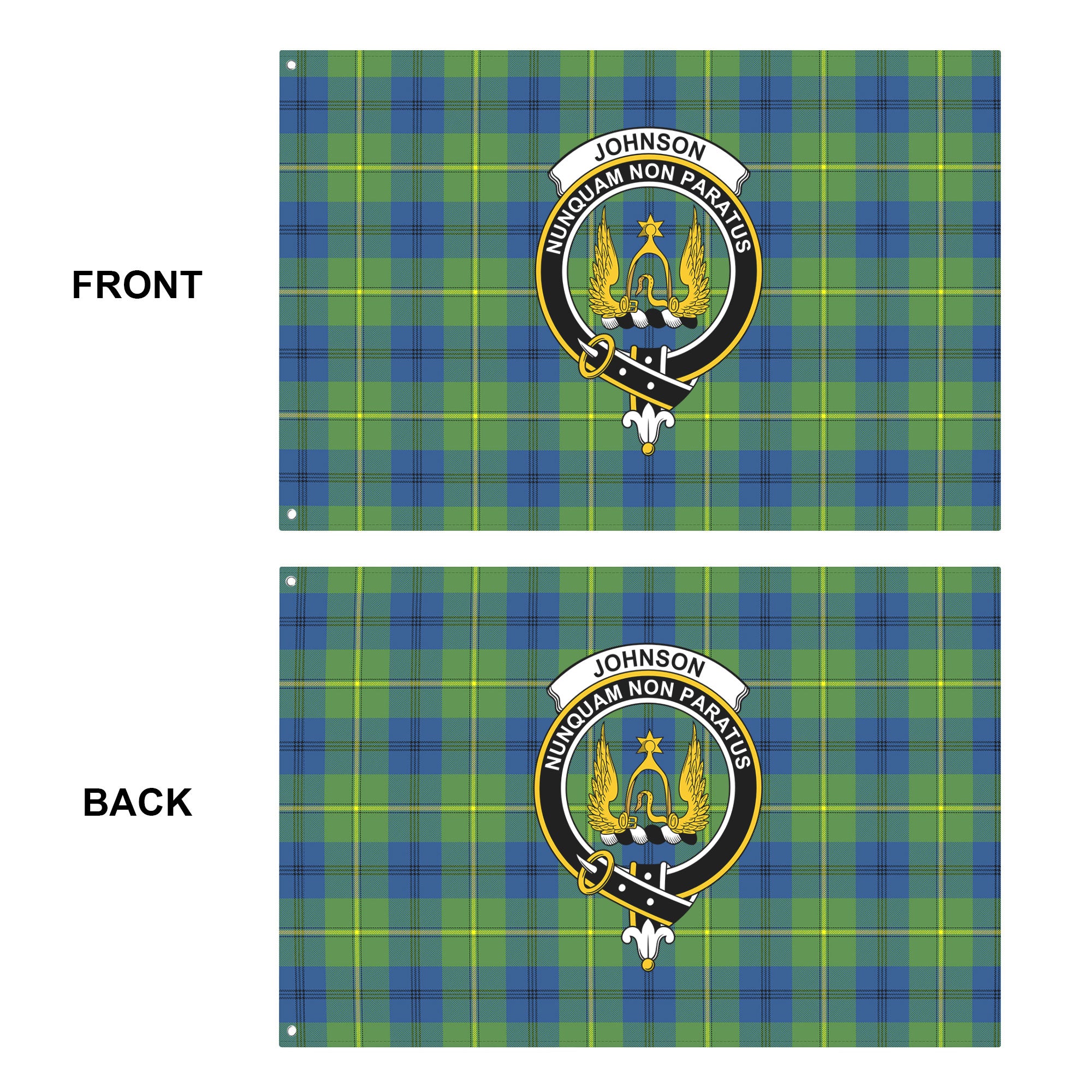 Johnson Ancient Tartan Crest House Flag
