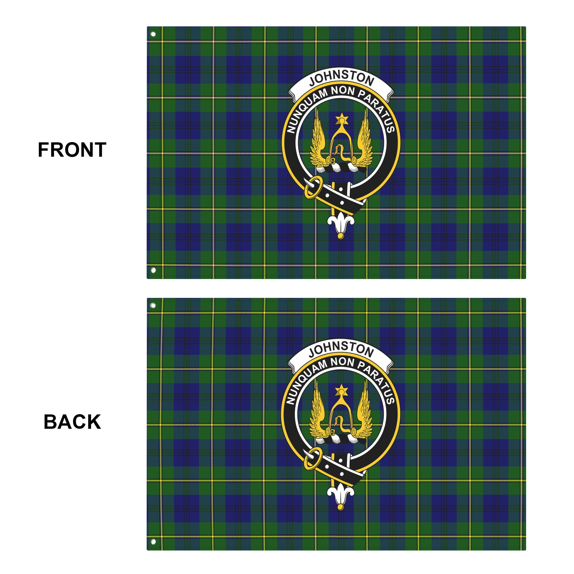 Johnston Modern Tartan Crest House Flag