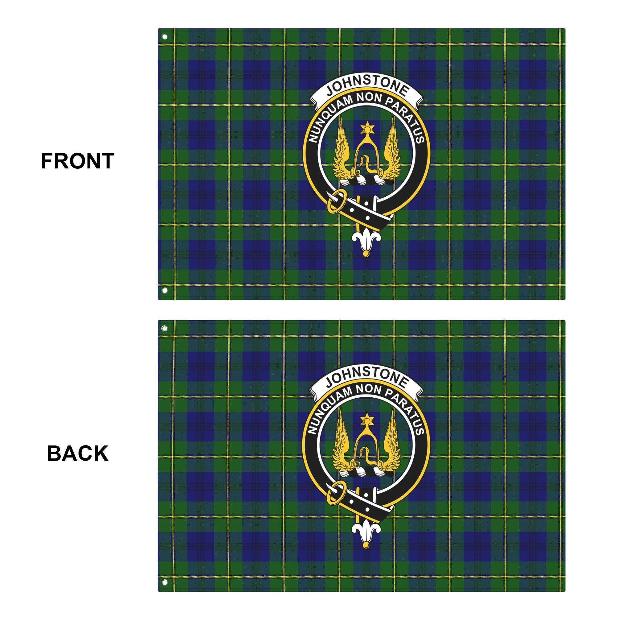 Johnstone Modern Tartan Crest House Flag