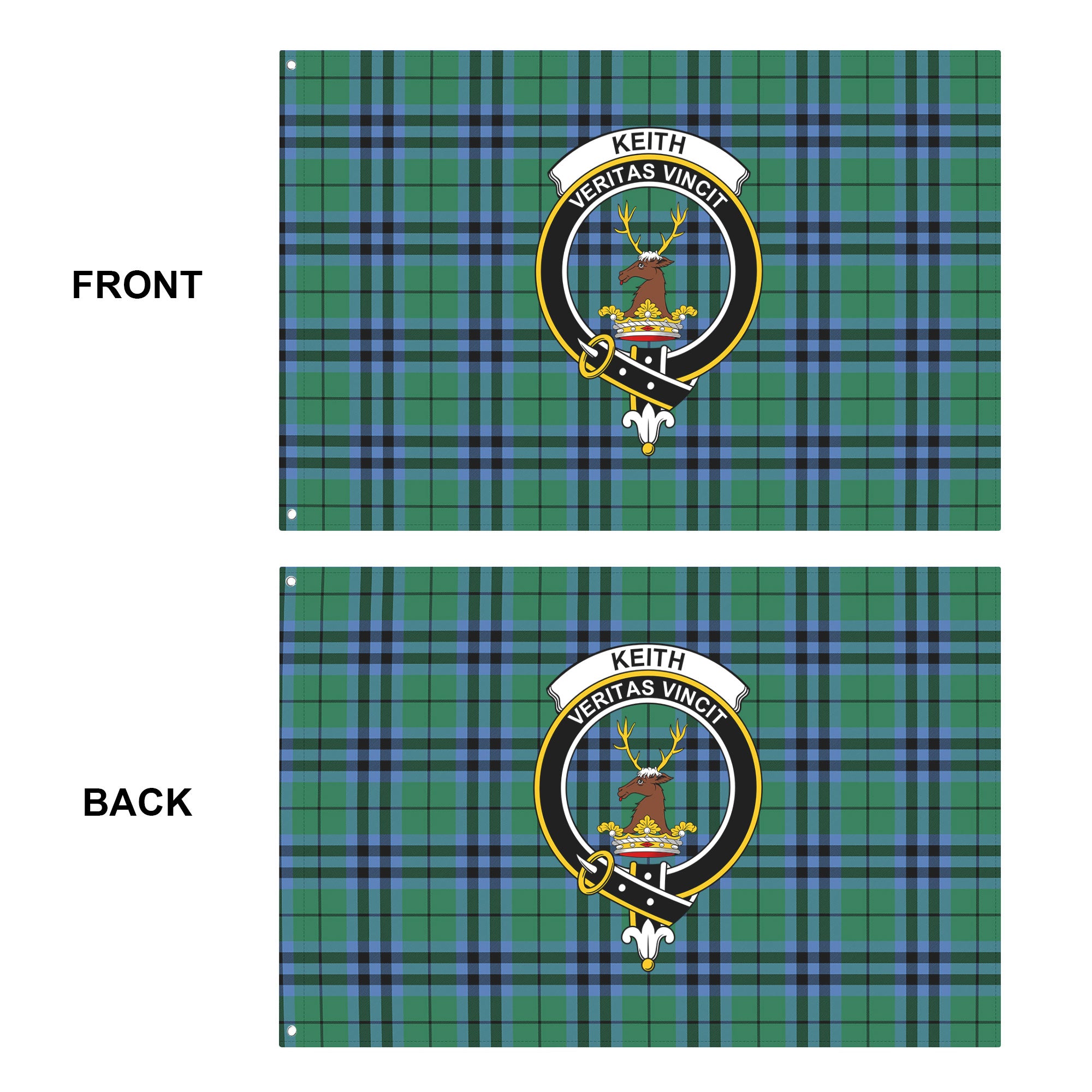 Keith Ancient Tartan Crest House Flag