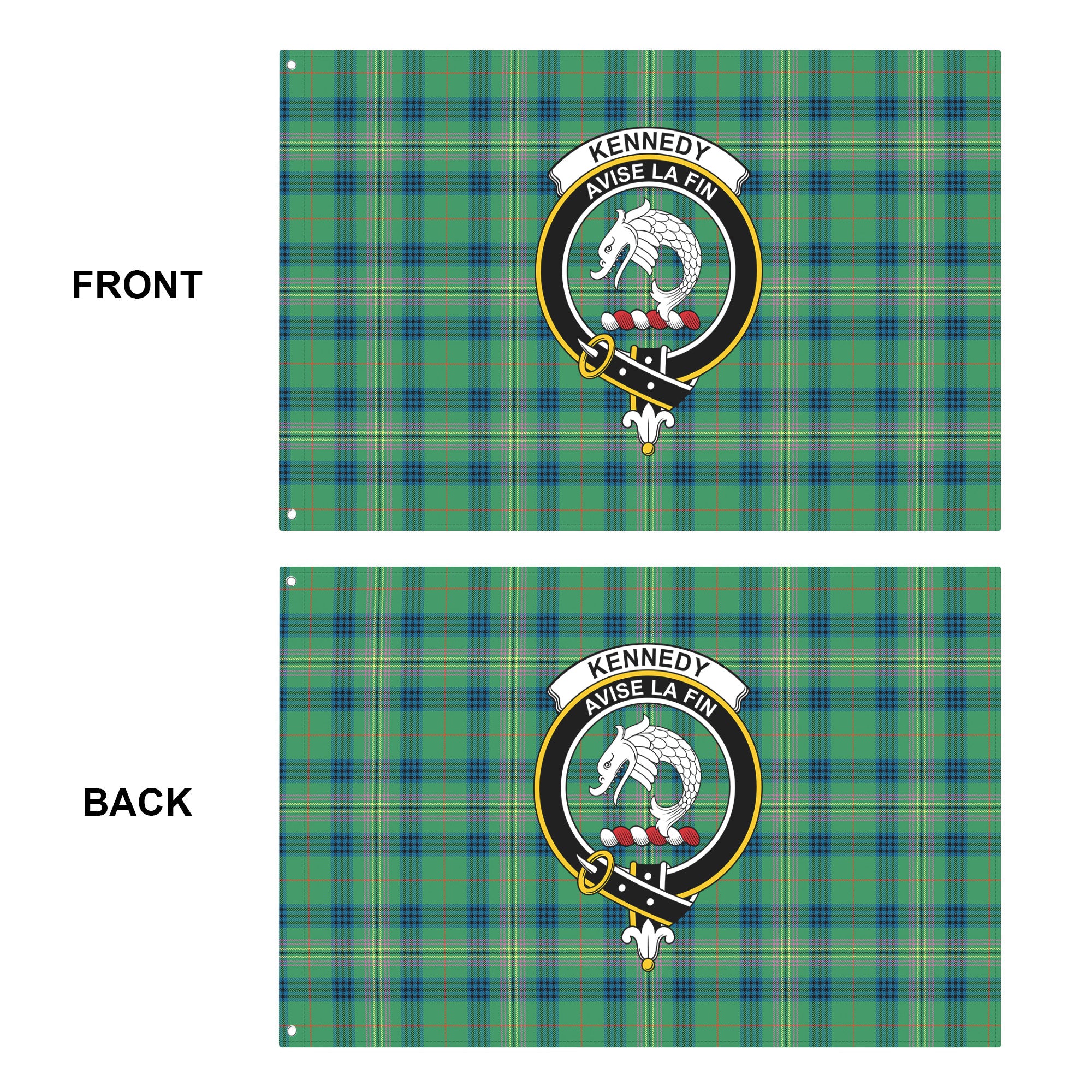 Kennedy Ancient Tartan Crest House Flag