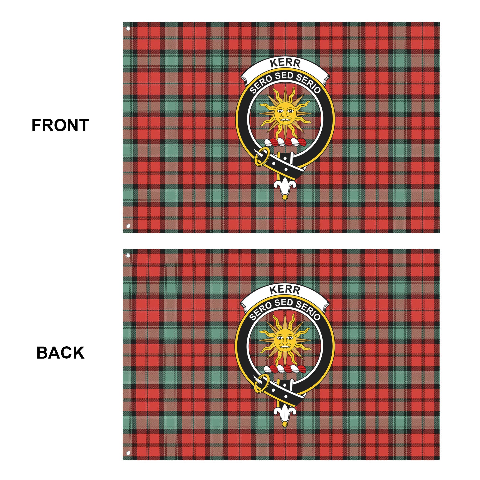 Kerr Ancient Tartan Crest House Flag