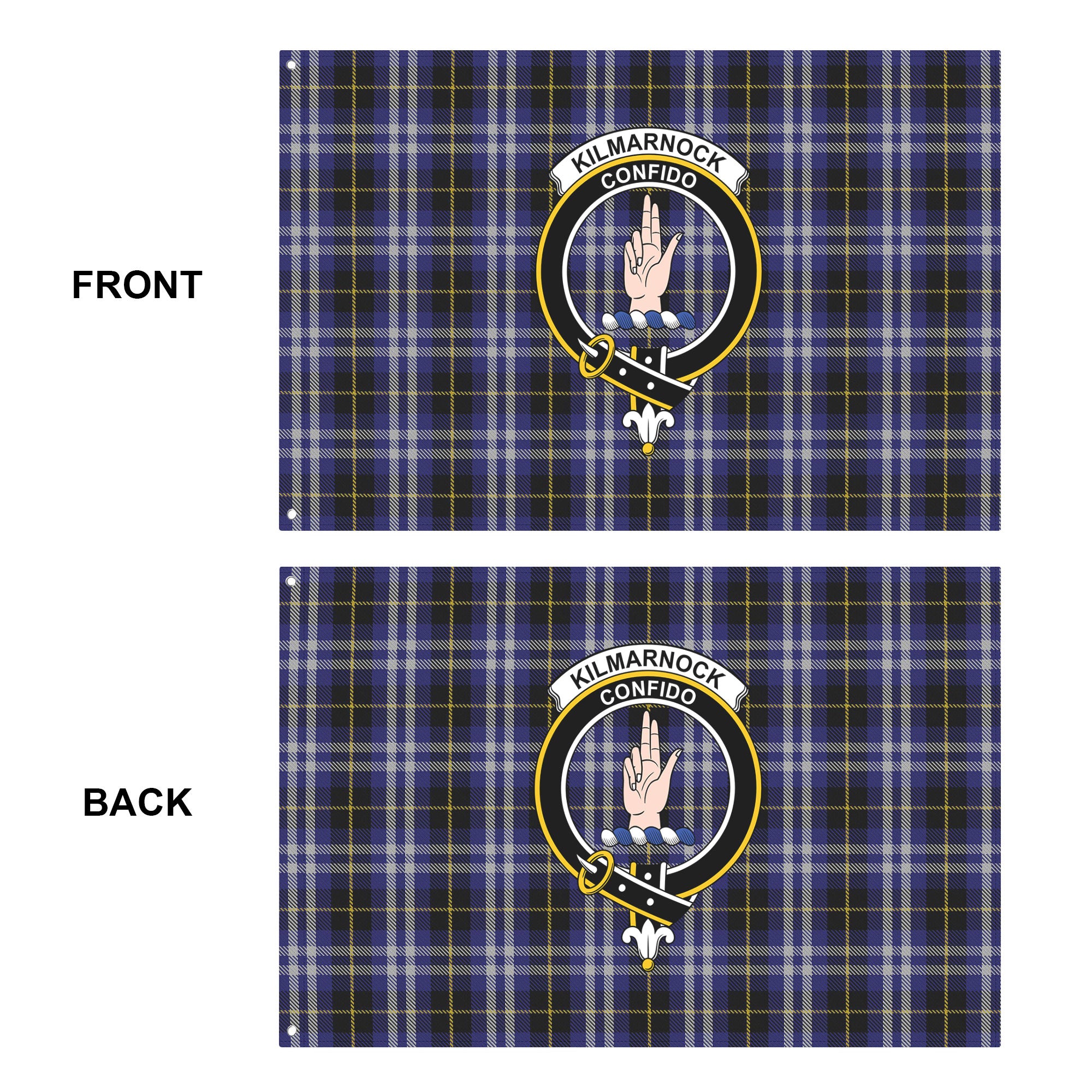 Kilmarnock Tartan Crest House Flag