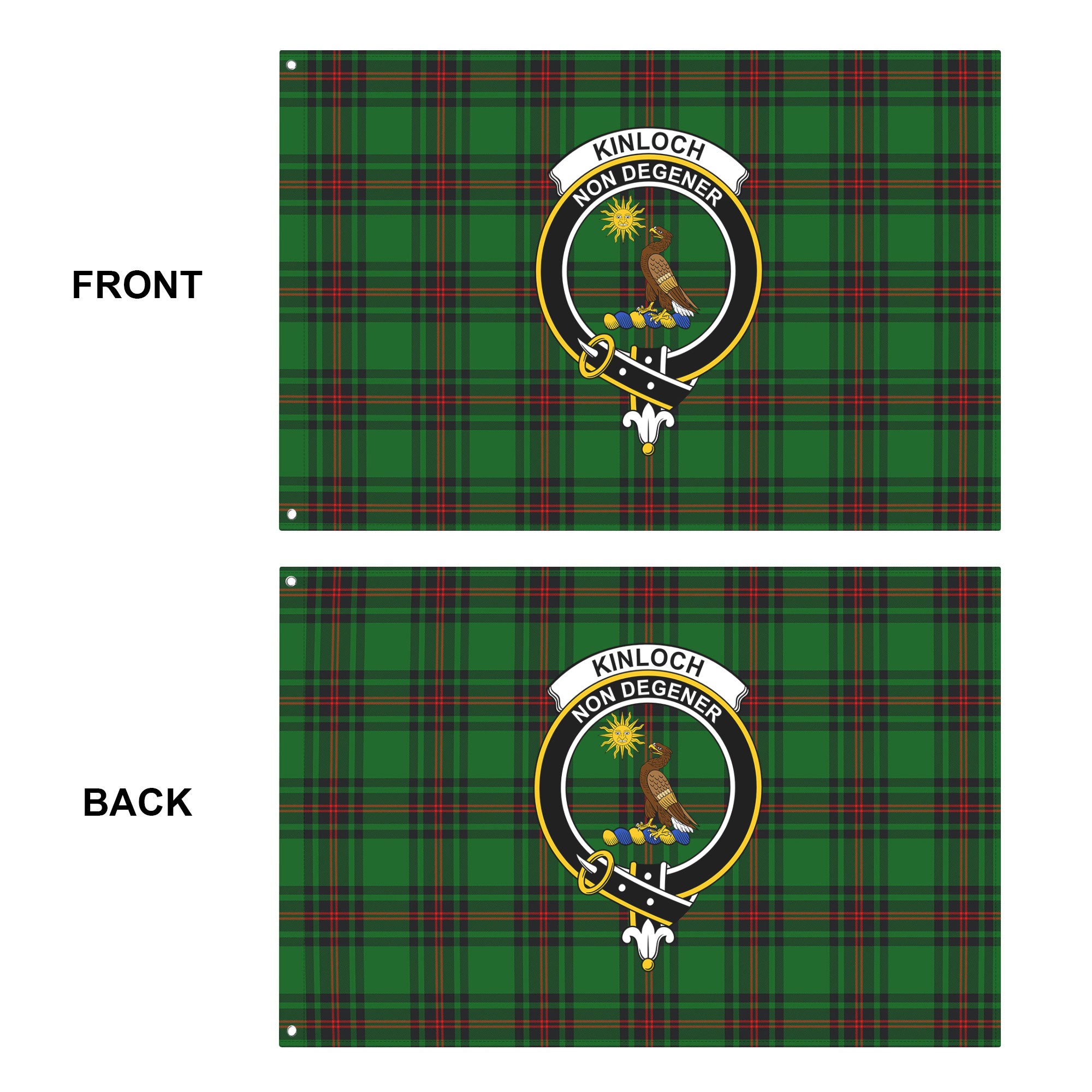 Kinloch Tartan Crest House Flag