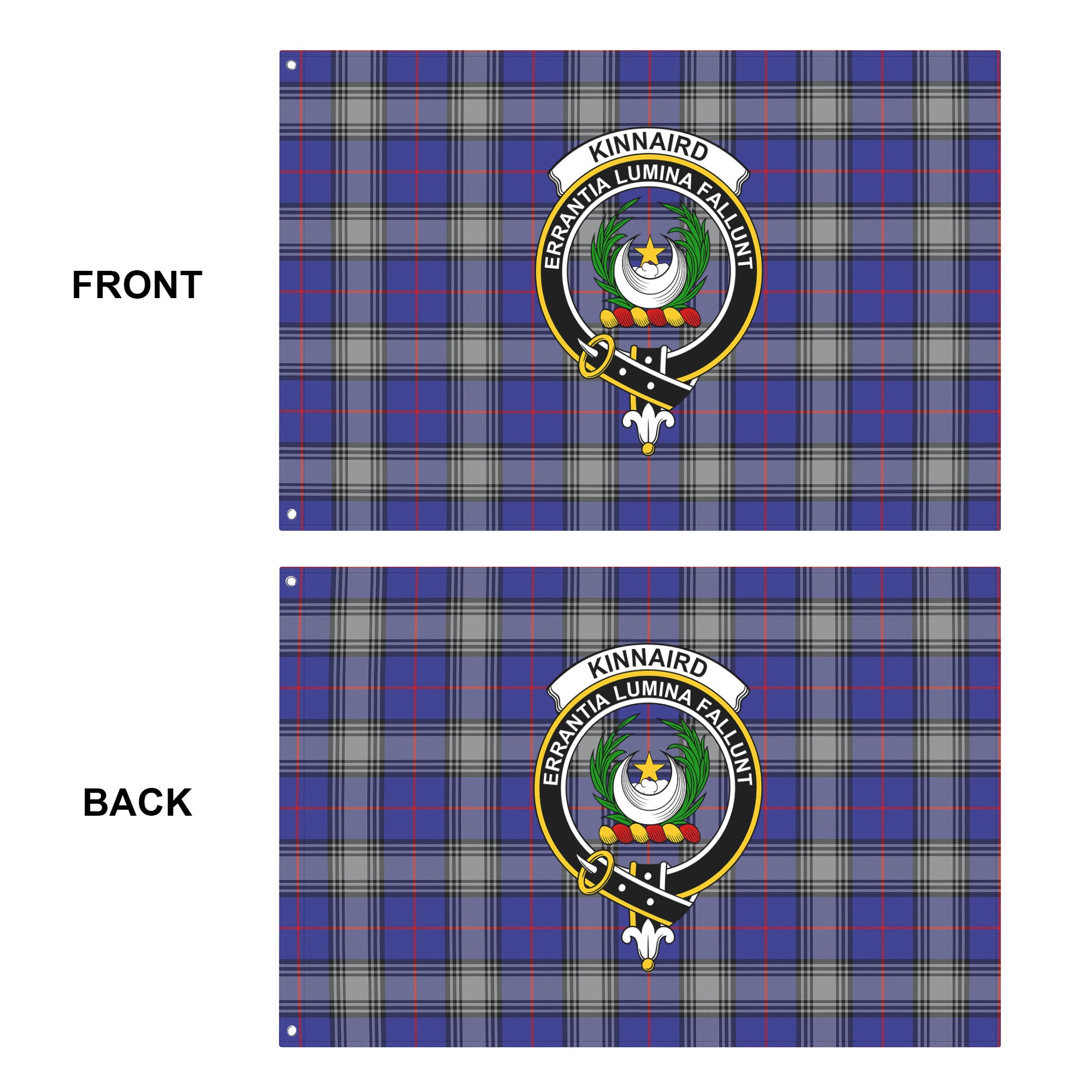 Kinnaird Tartan Crest House Flag