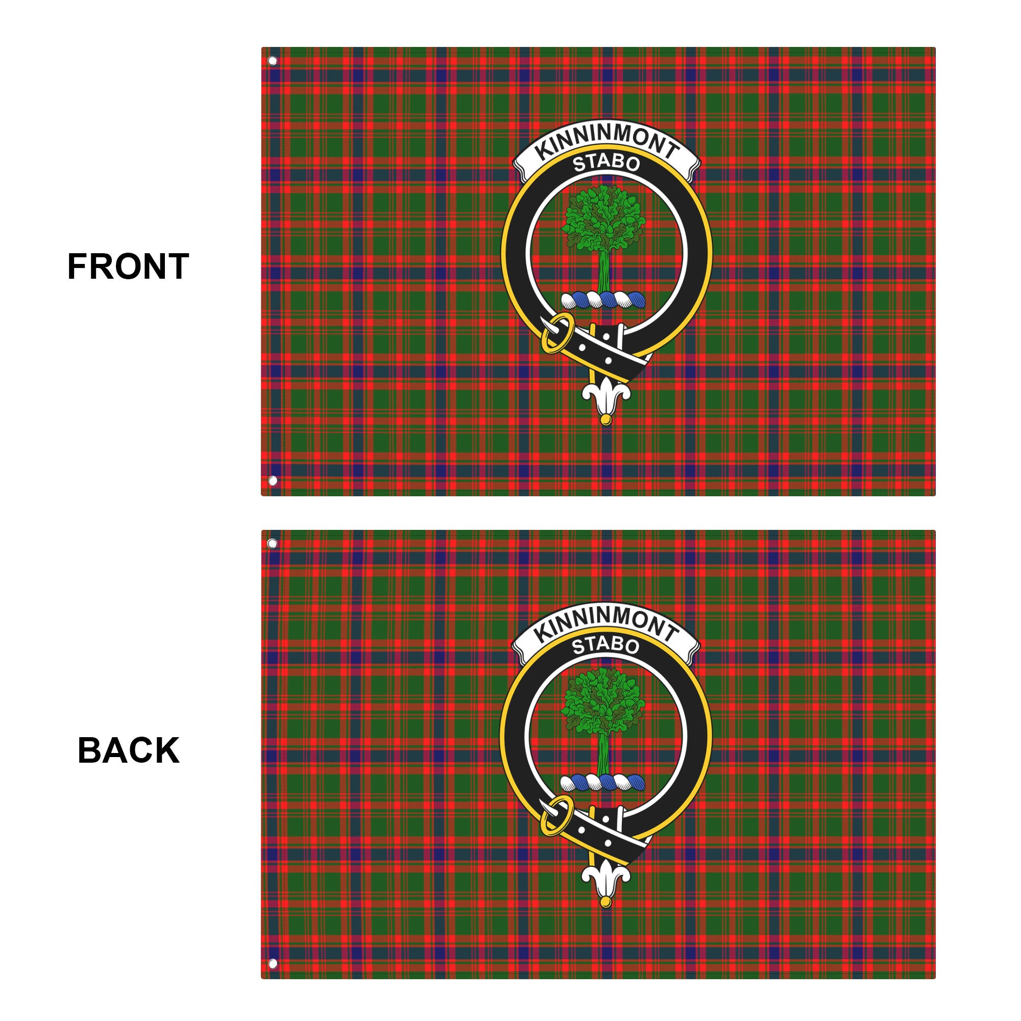Kinninmont Tartan Crest House Flag