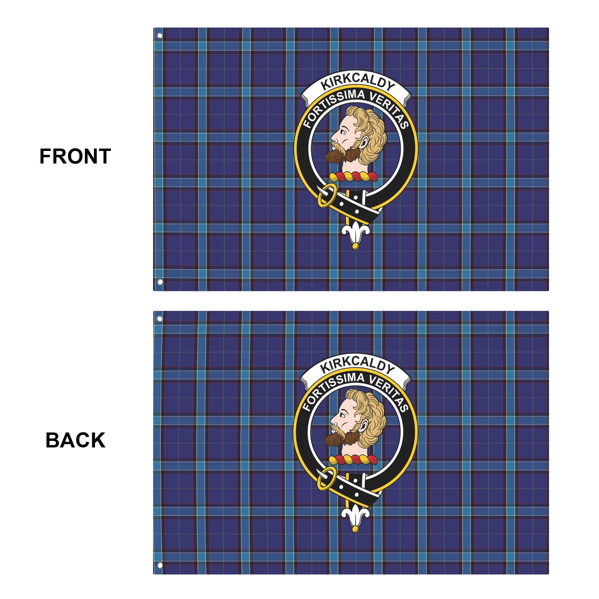 Kirkcaldy Tartan Crest House Flag