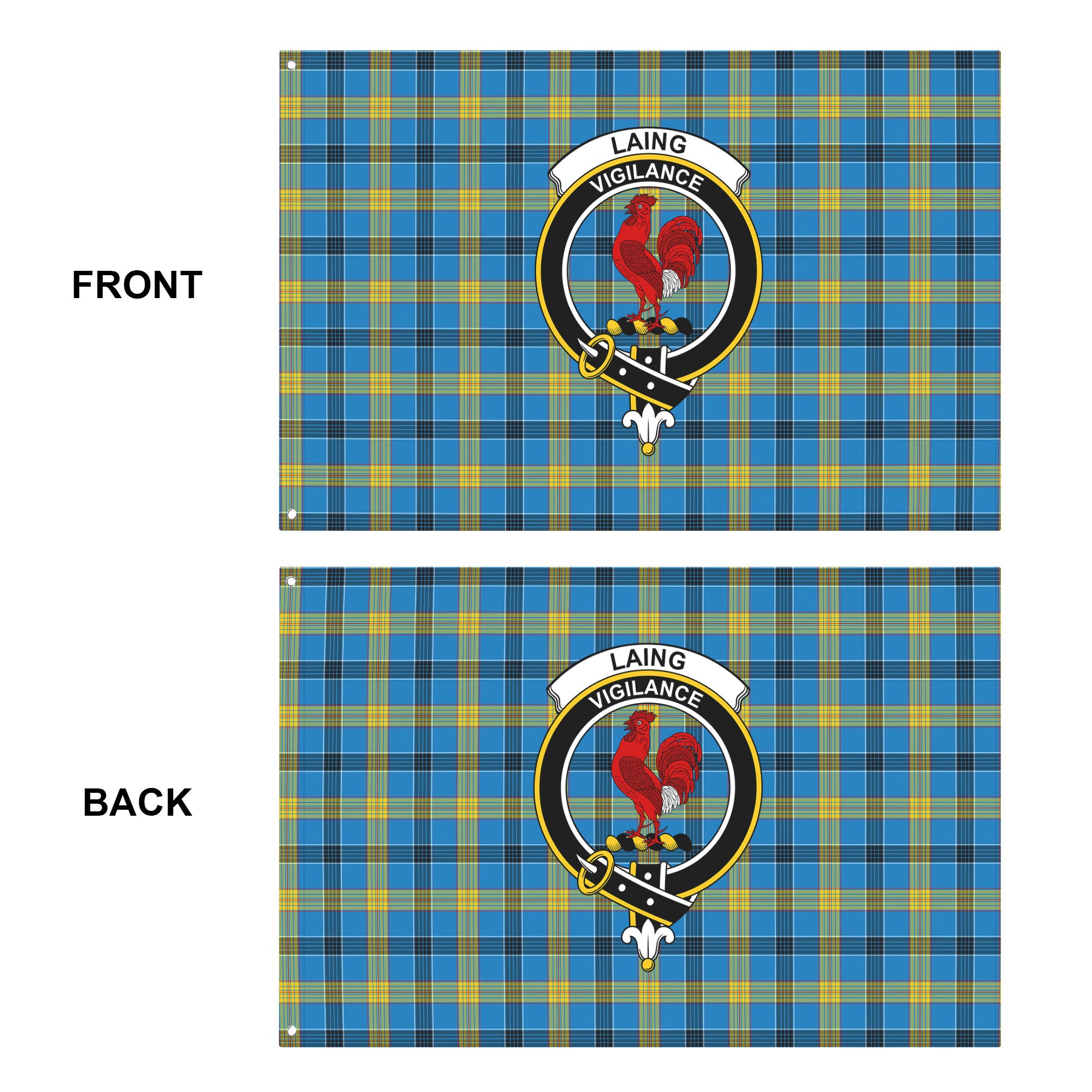 Laing Tartan Crest House Flag
