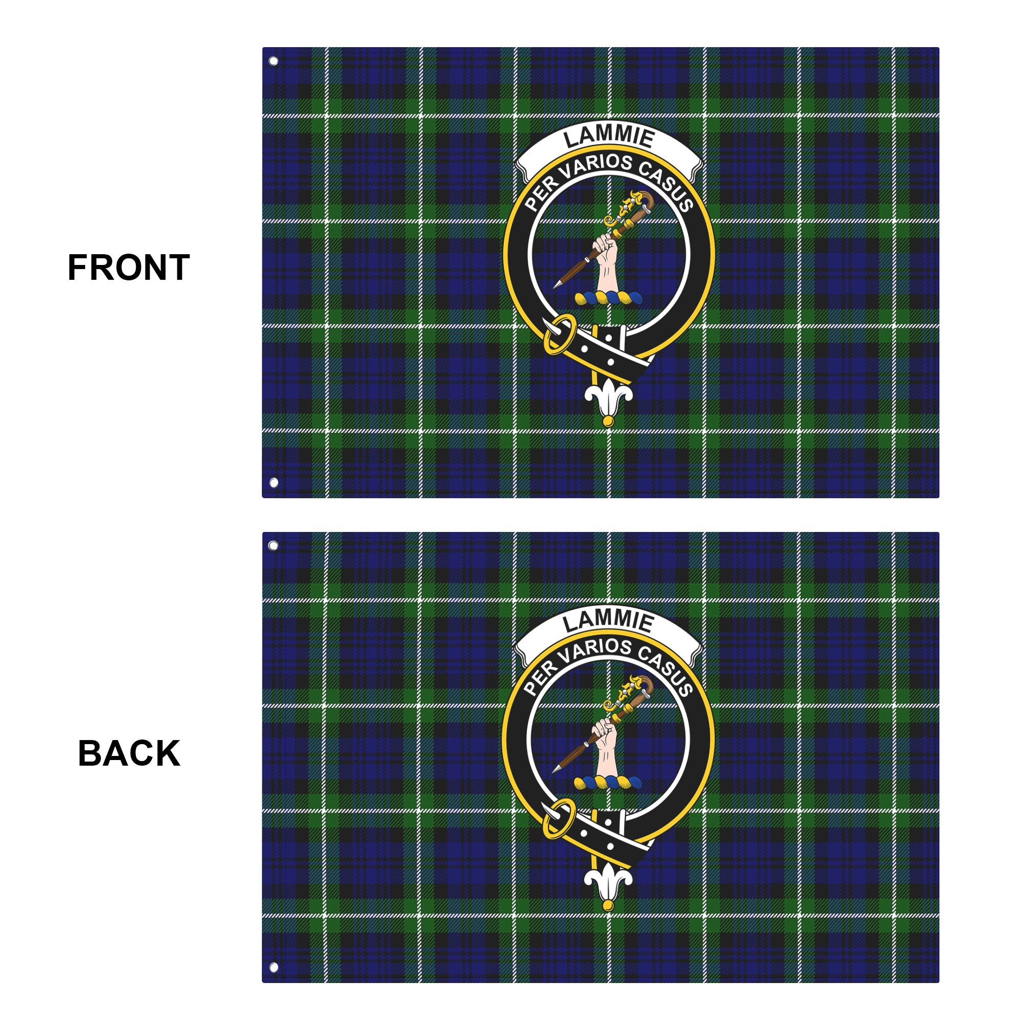 Lammie Tartan Crest House Flag