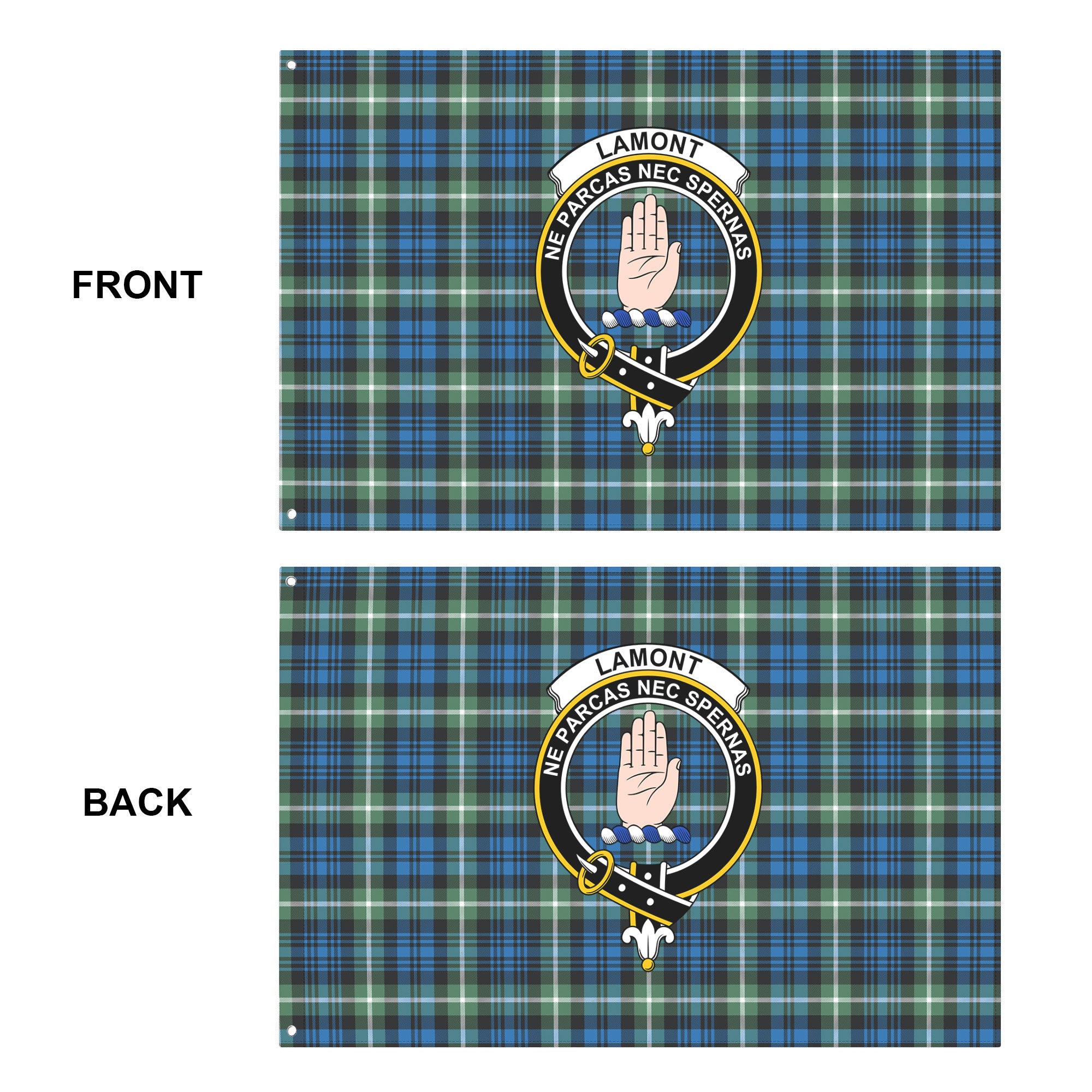 Lamont Ancient Tartan Crest House Flag