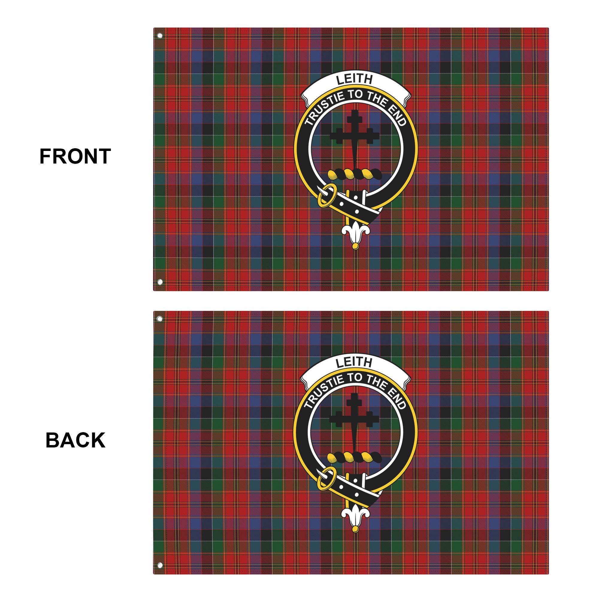 Leith Tartan Crest House Flag