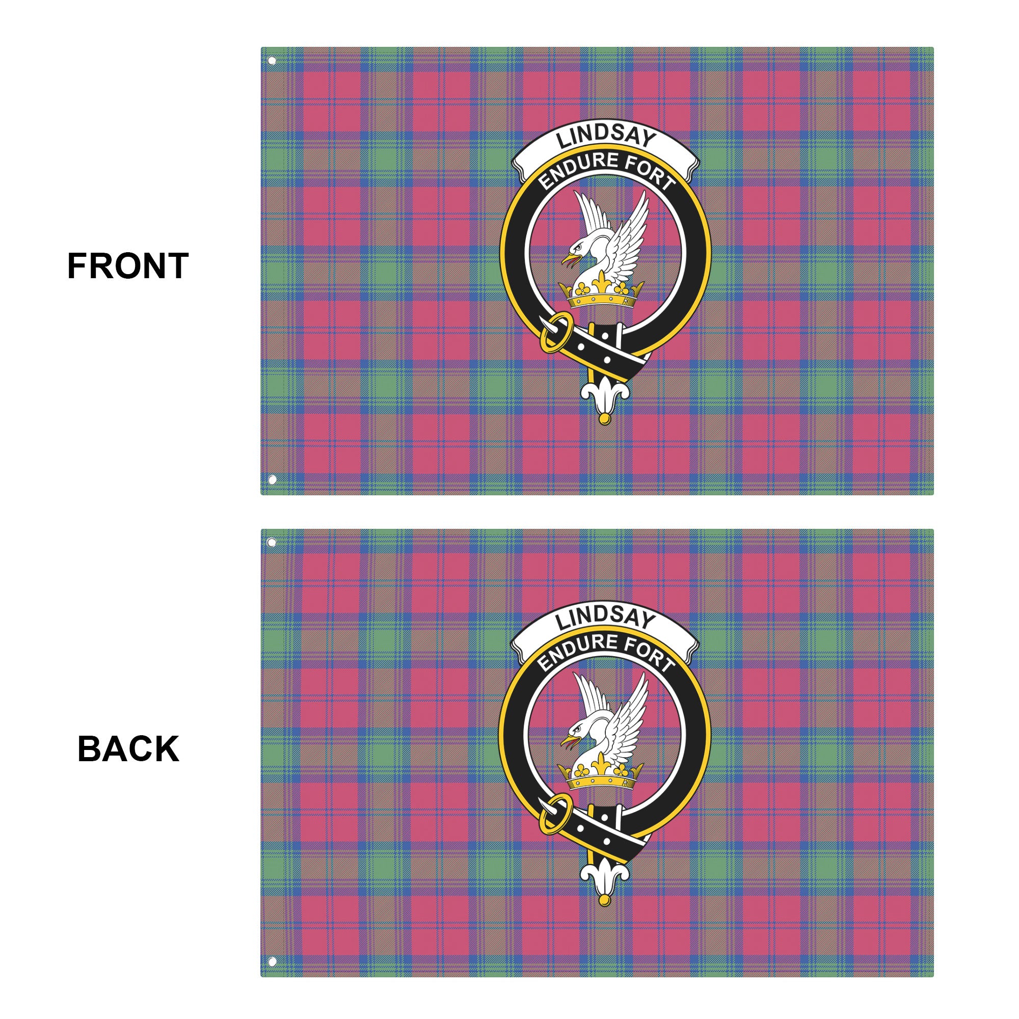 Lindsay Ancient Tartan Crest House Flag