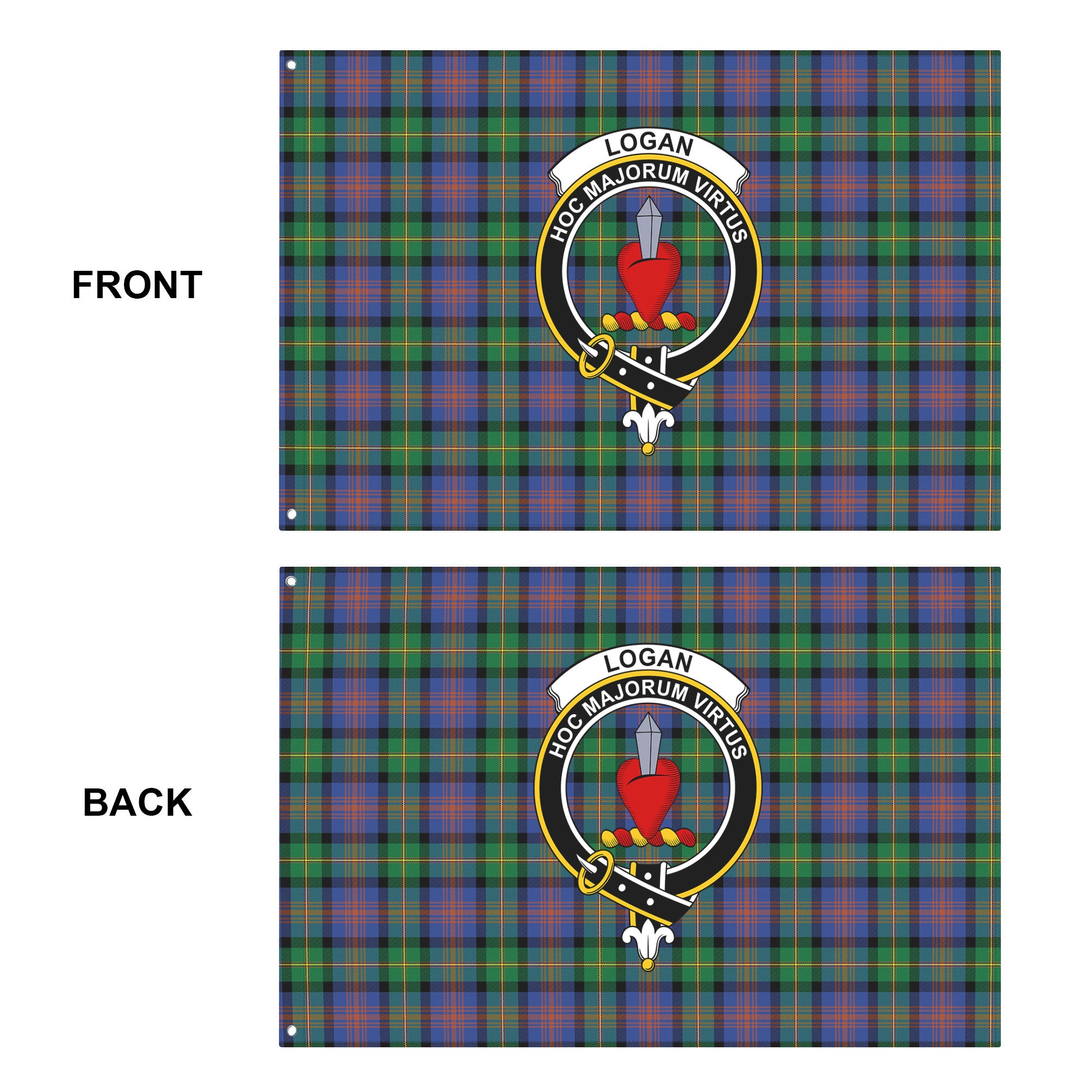 Logan Ancient Tartan Crest House Flag