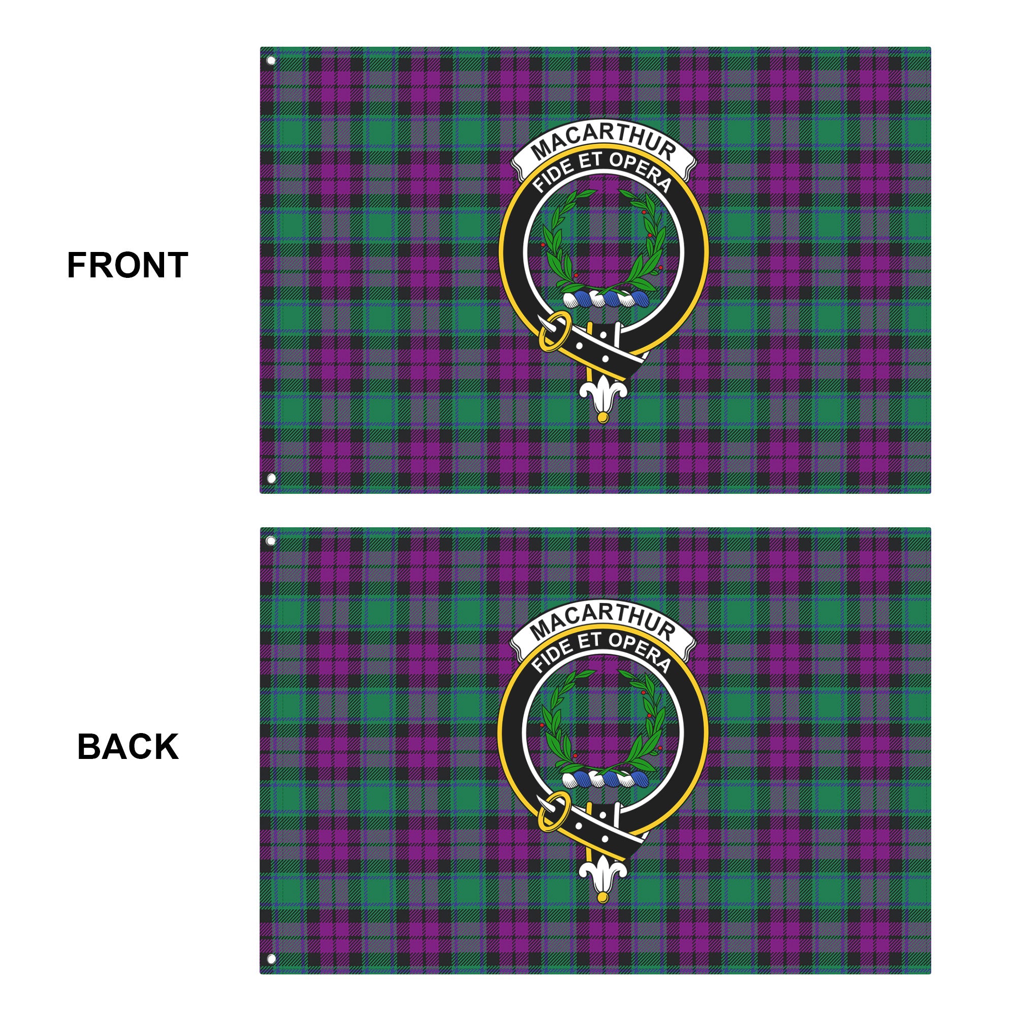 MacArthur - Milton Tartan Crest House Flag