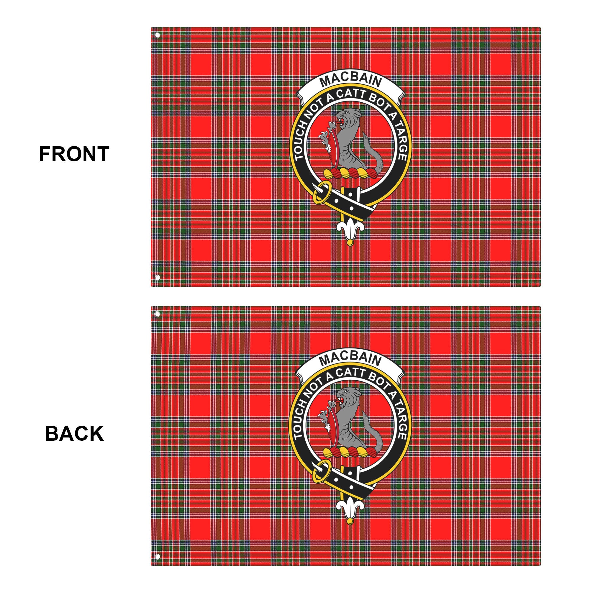 MacBain Tartan Crest House Flag