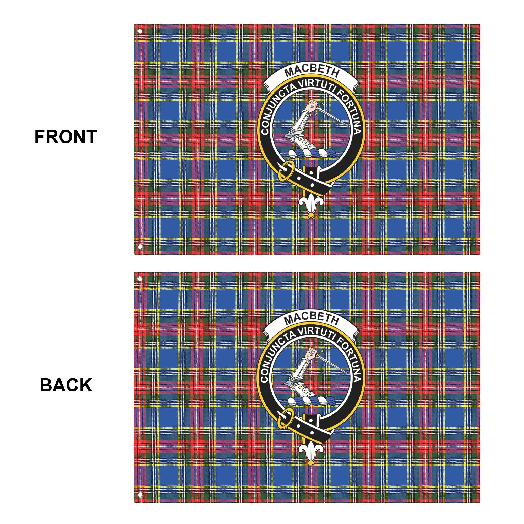 MacBeth Modern Tartan Crest House Flag