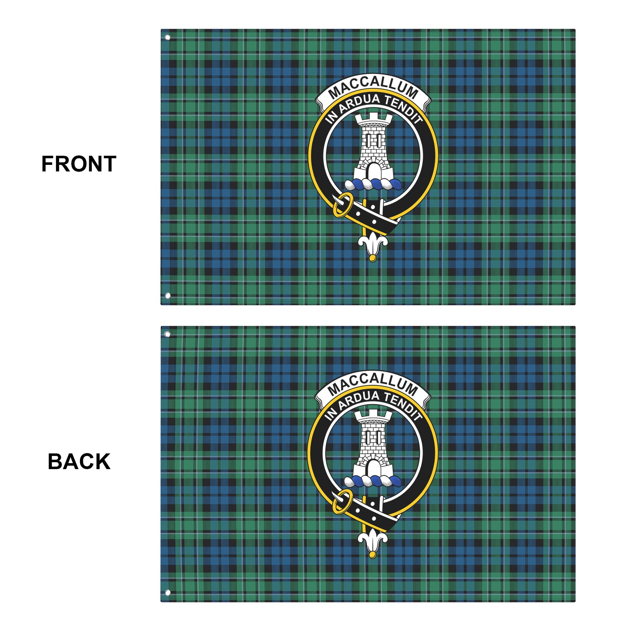 MacCallum Ancient Tartan Crest House Flag