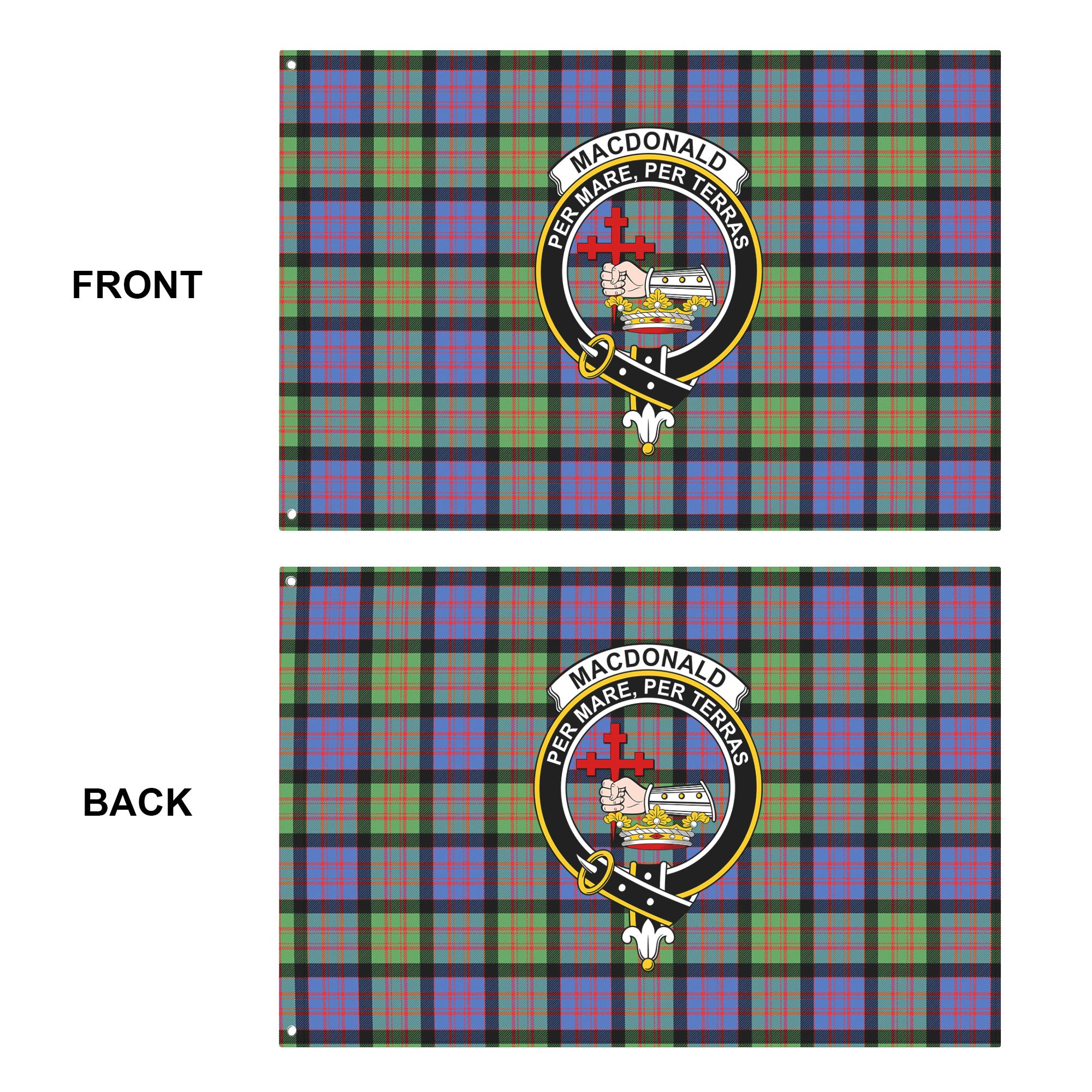 MacDonald Ancient Tartan Crest House Flag