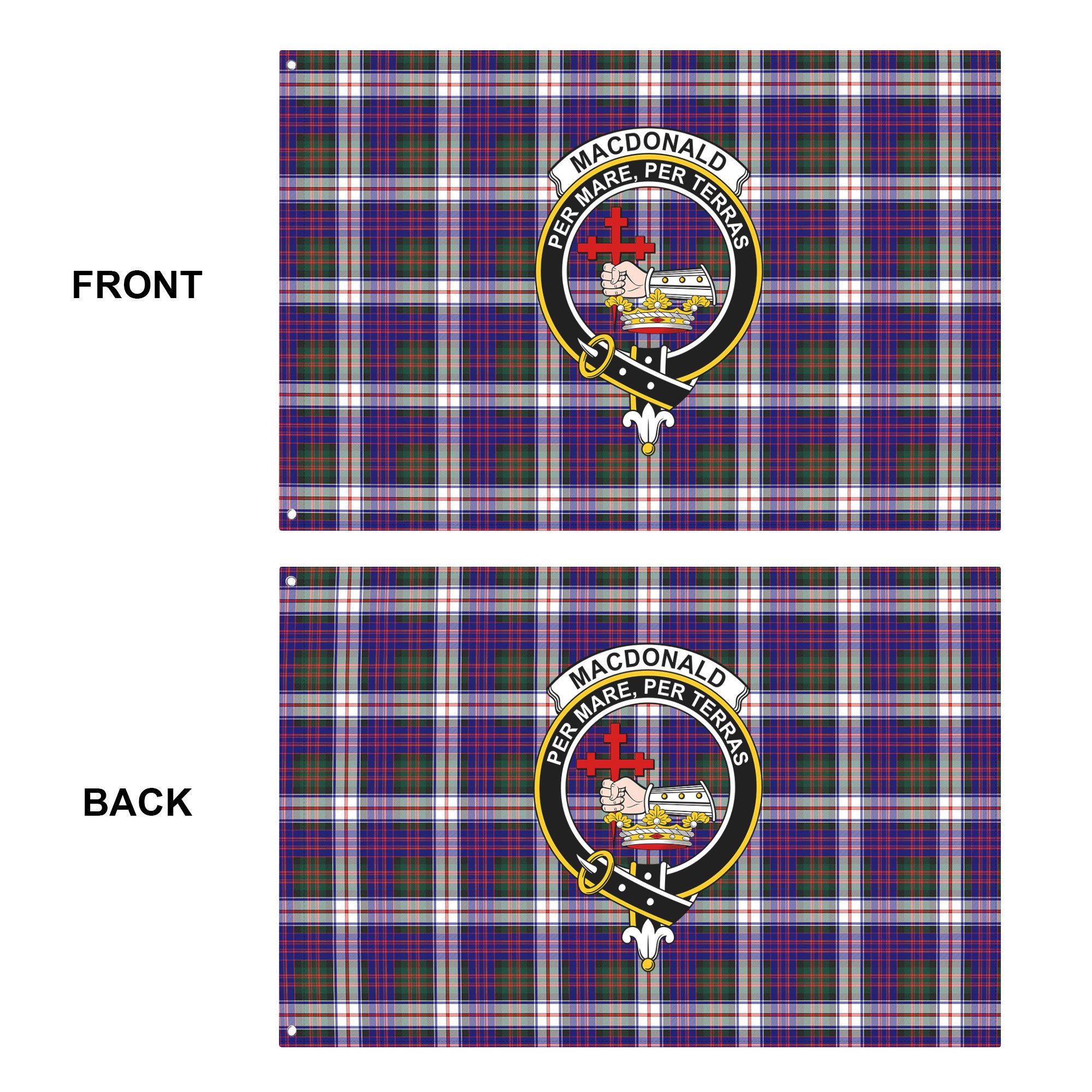 MacDonald Dress Modern Tartan Crest House Flag