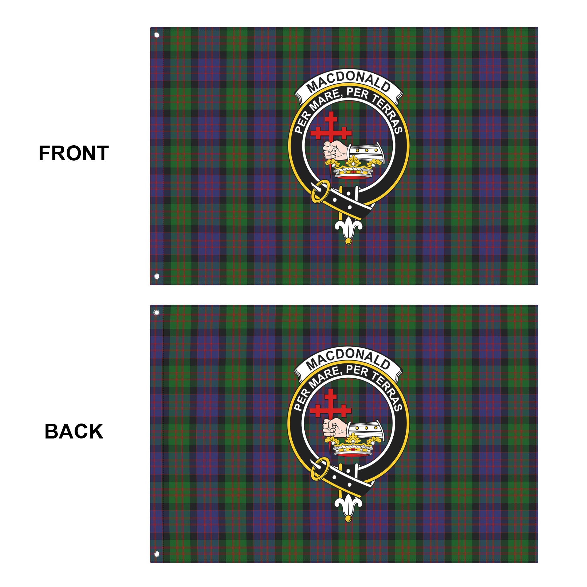 MacDonald Tartan Crest House Flag