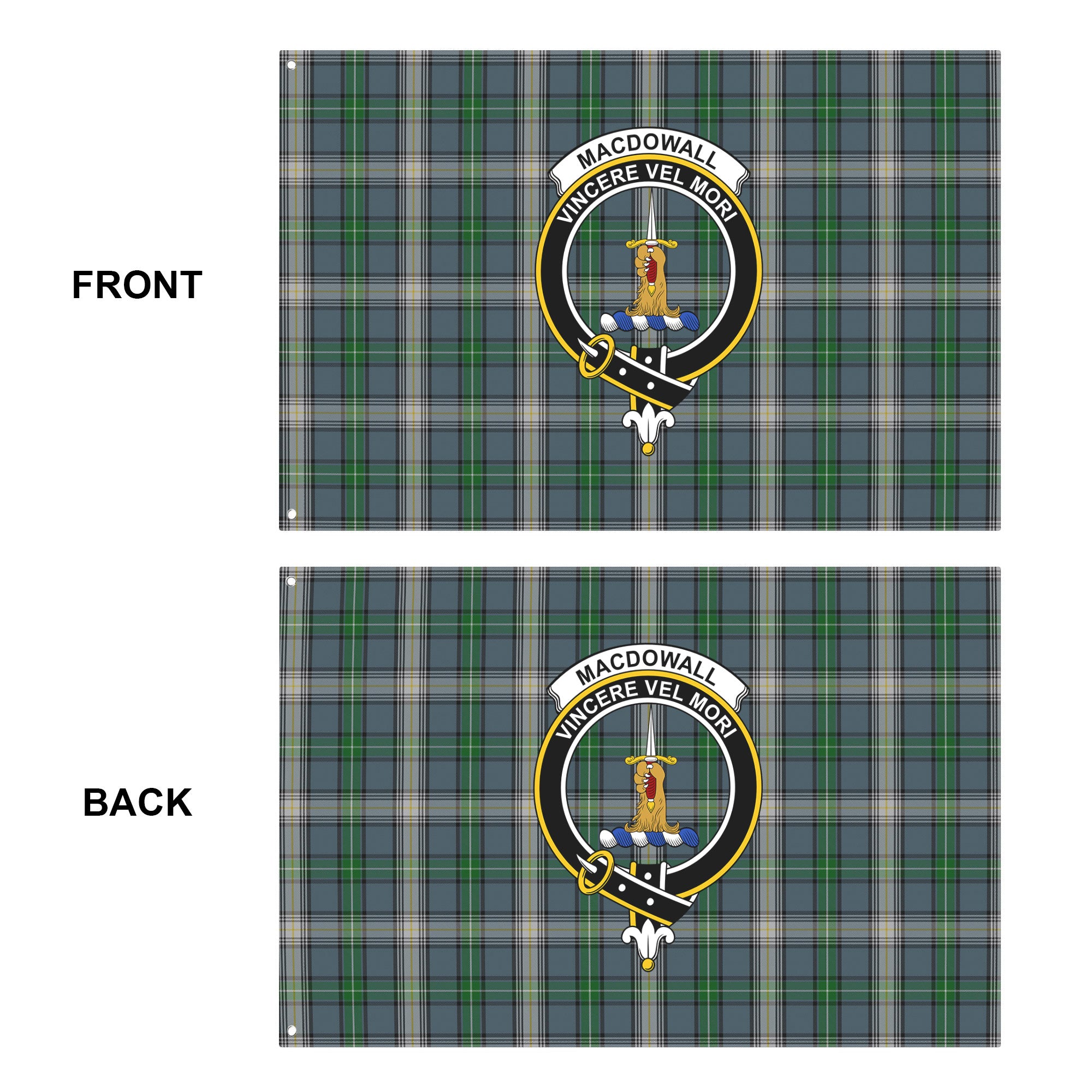 MacDowall Tartan Crest House Flag