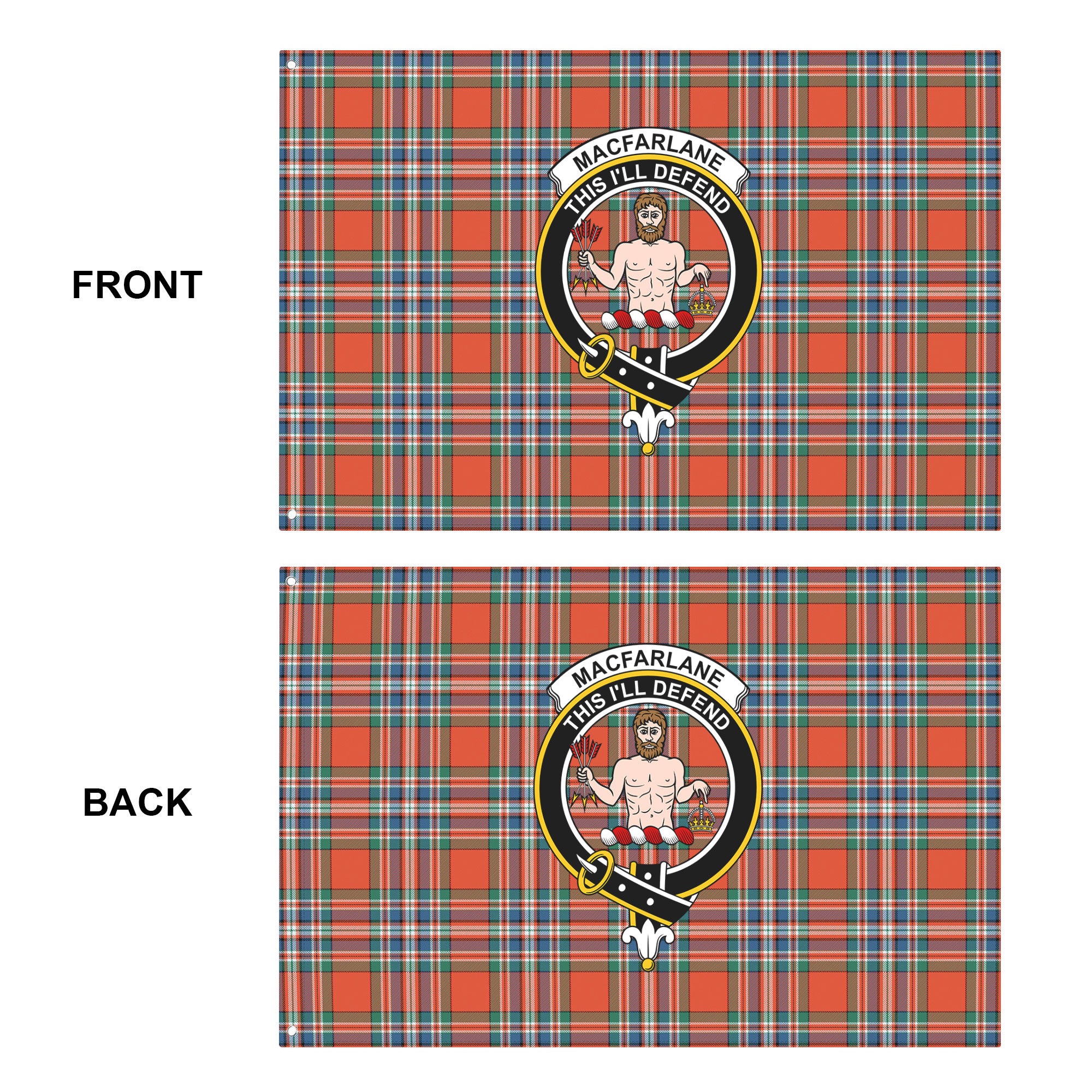 MacFarlane Ancient Tartan Crest House Flag