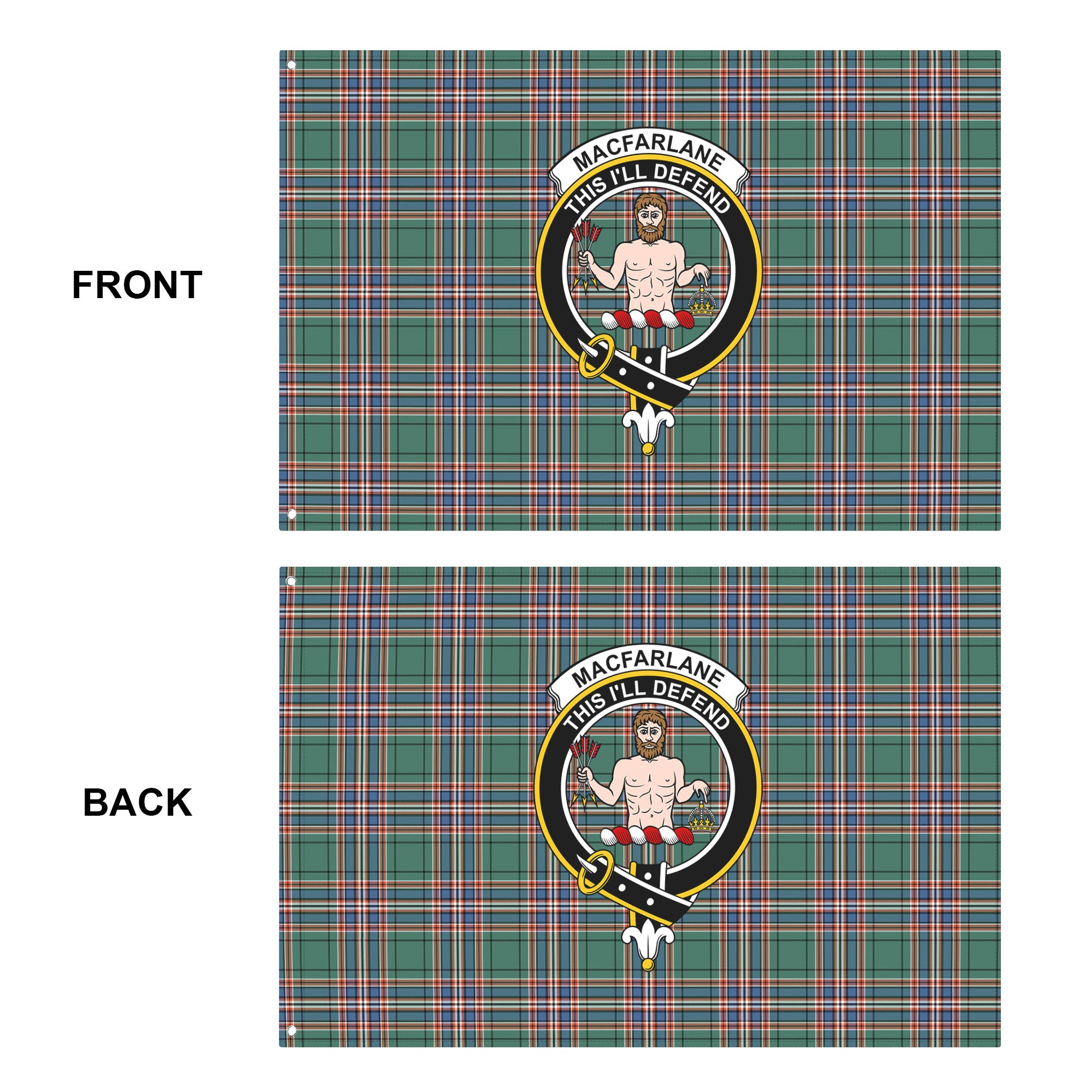 MacFarlane Hunting Ancient Tartan Crest House Flag