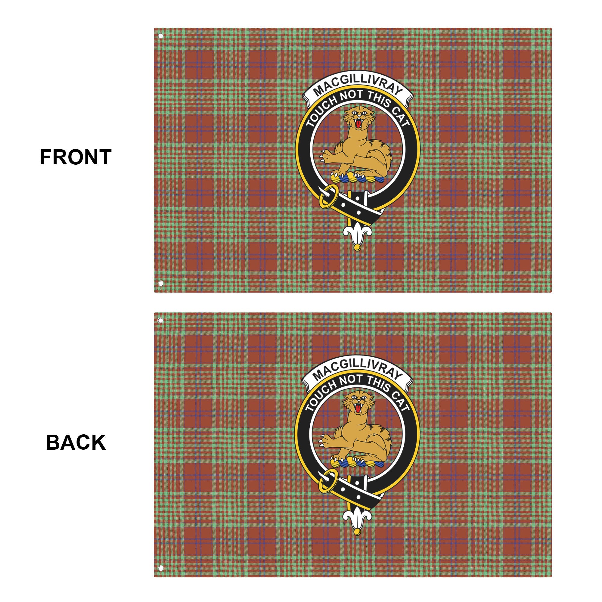 MacGillivray Hunting Ancient Tartan Crest House Flag