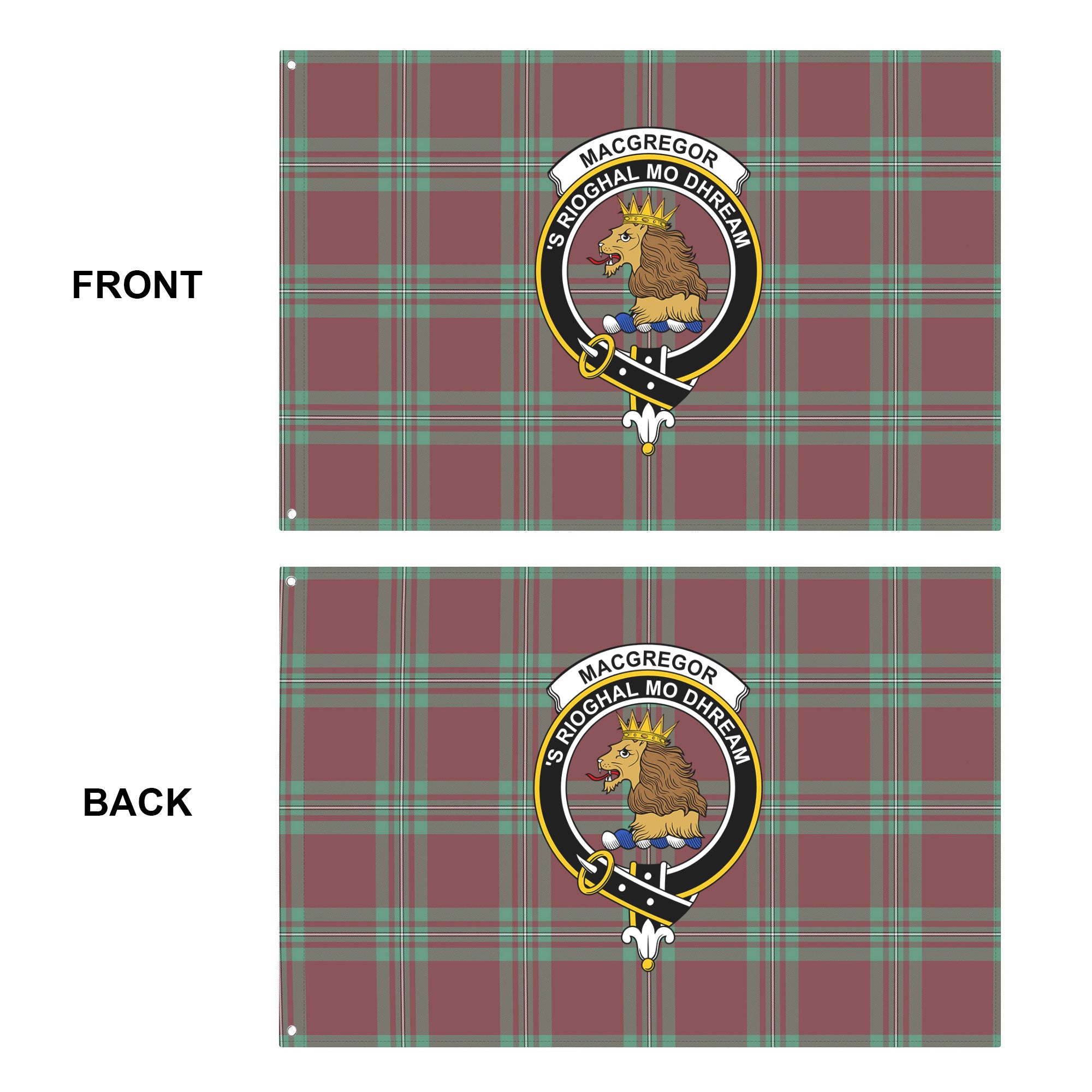 MacGregor Hunting Ancient Tartan Crest House Flag