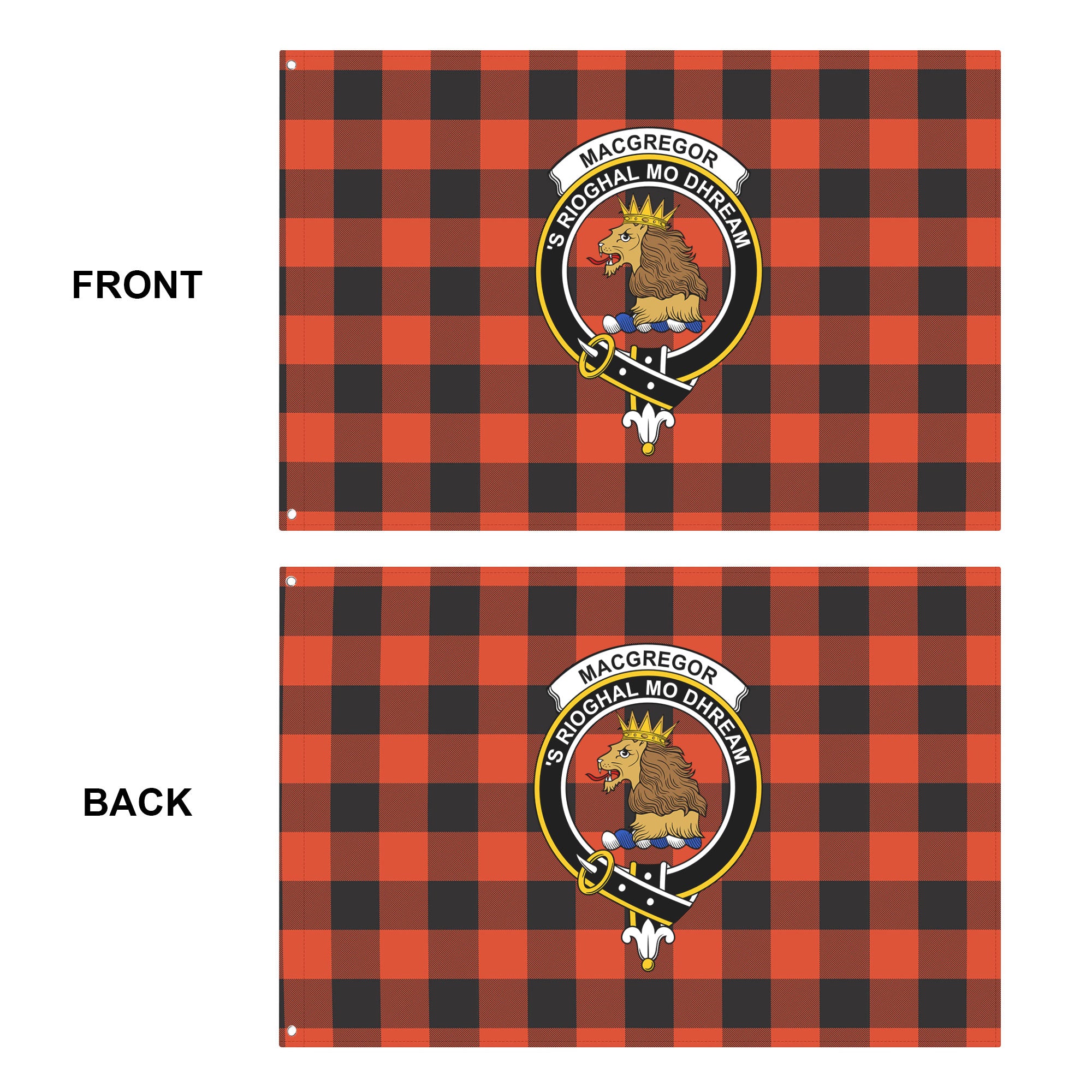 MacGregor Rob Roy Ancient Tartan Crest House Flag