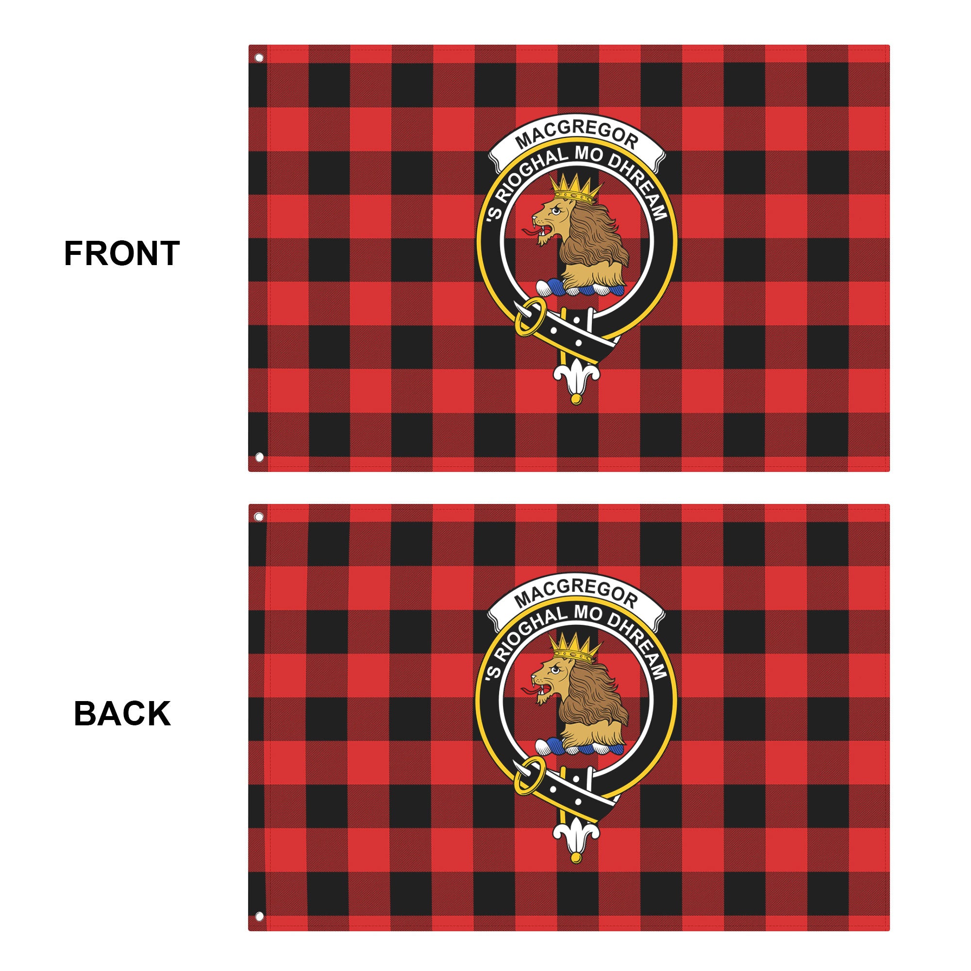 MacGregor Rob Roy Modern Tartan Crest House Flag