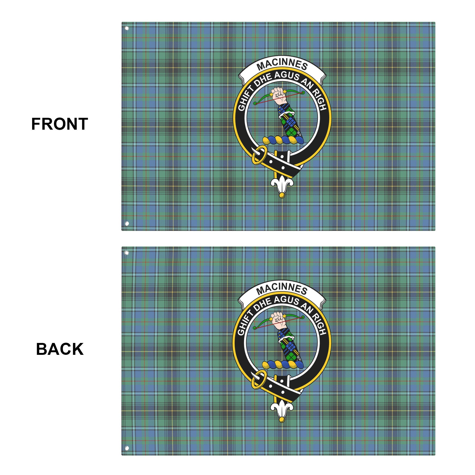 MacInnes Ancient Tartan Crest House Flag