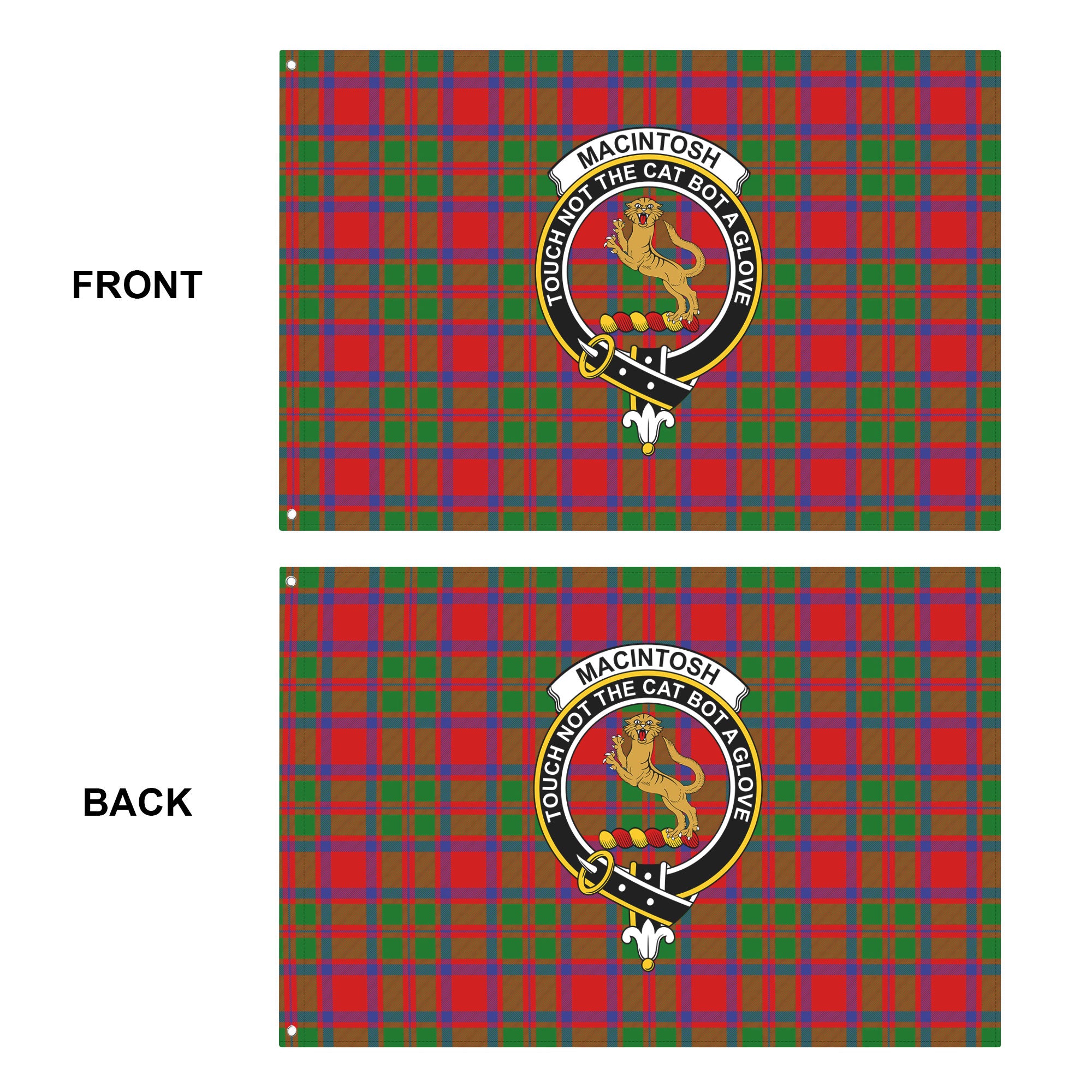 MacIntosh Modern Tartan Crest House Flag