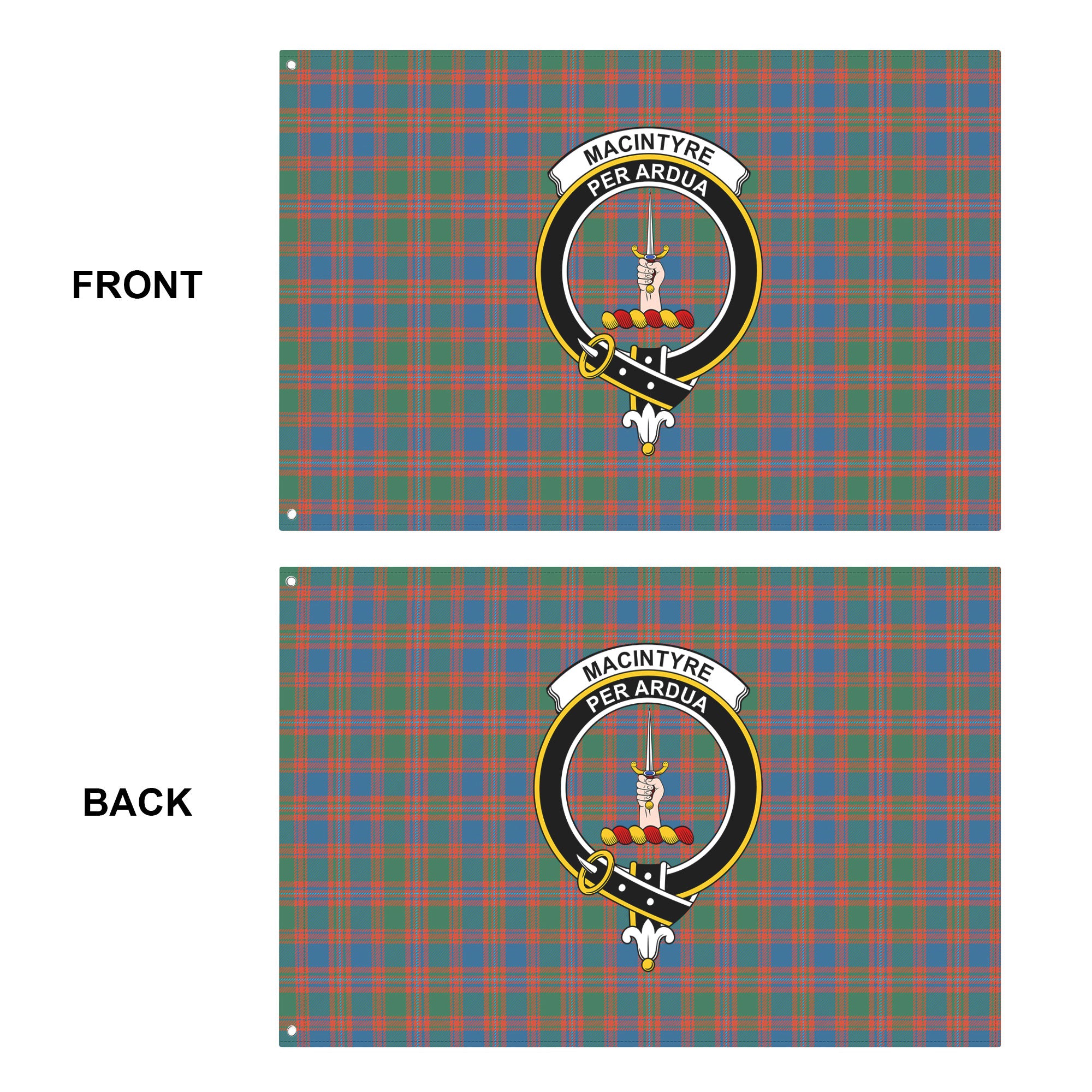 MacIntyre Ancient Tartan Crest House Flag