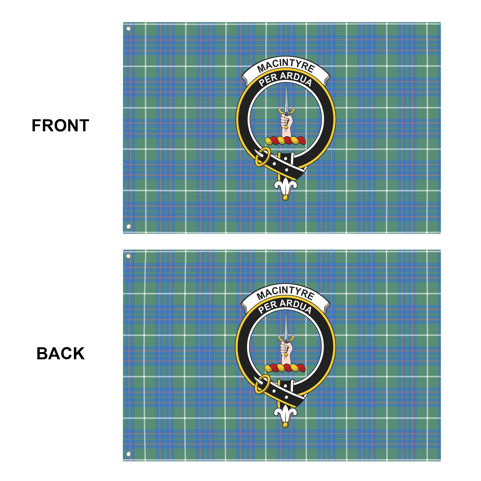 MacIntyre Hunting Ancient Tartan Crest House Flag