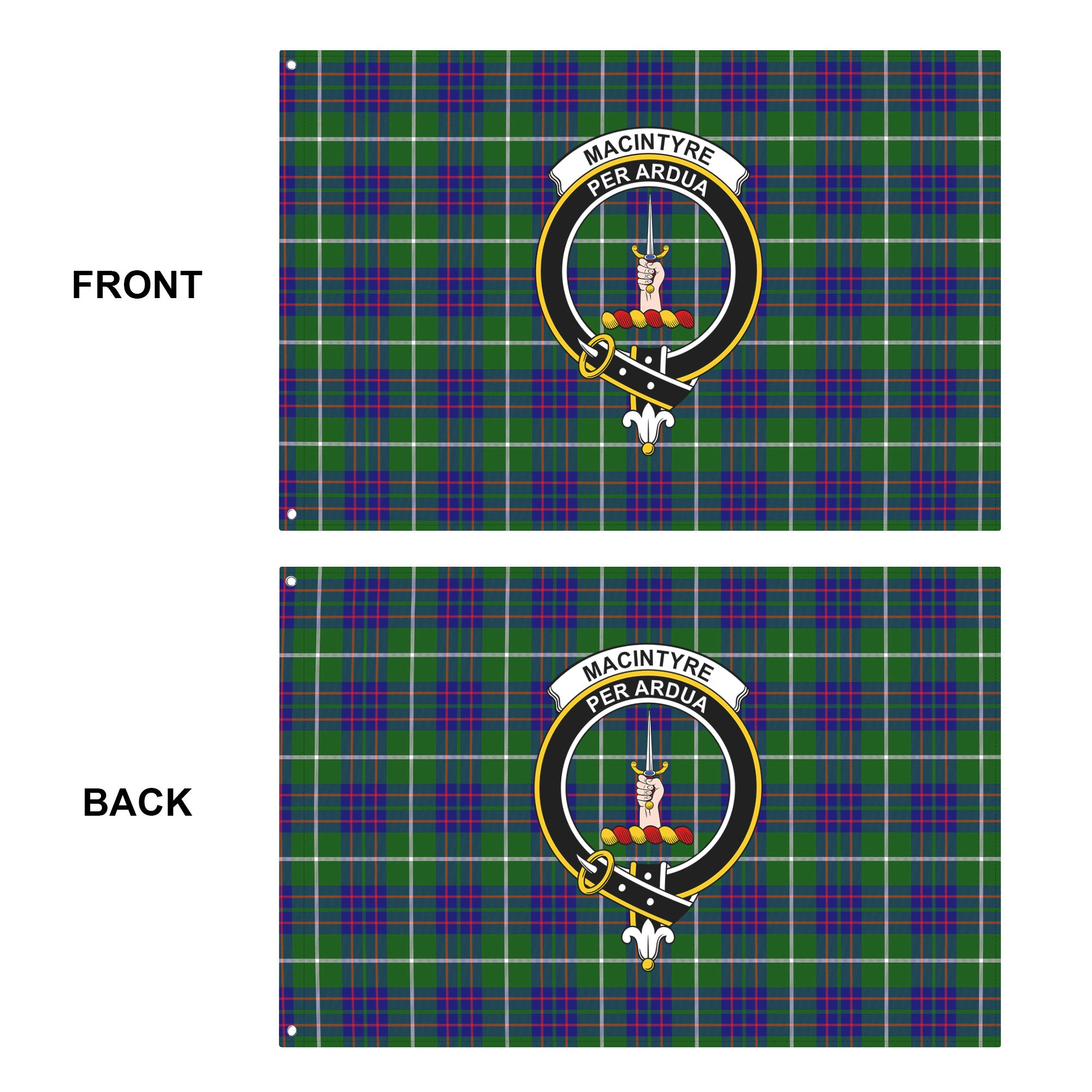 MacIntyre Hunting Modern Tartan Crest House Flag