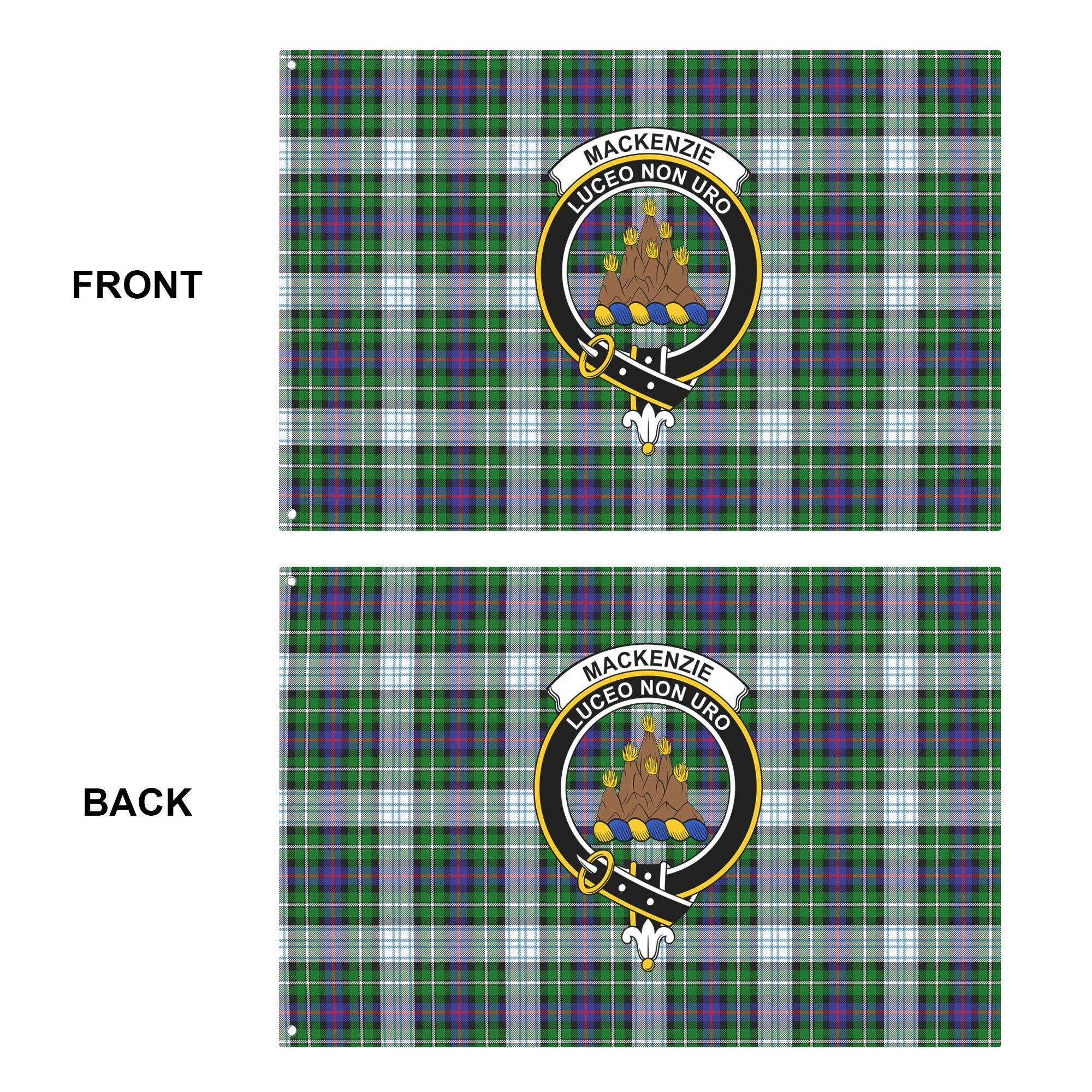 MacKenzie Dress Modern Tartan Crest House Flag