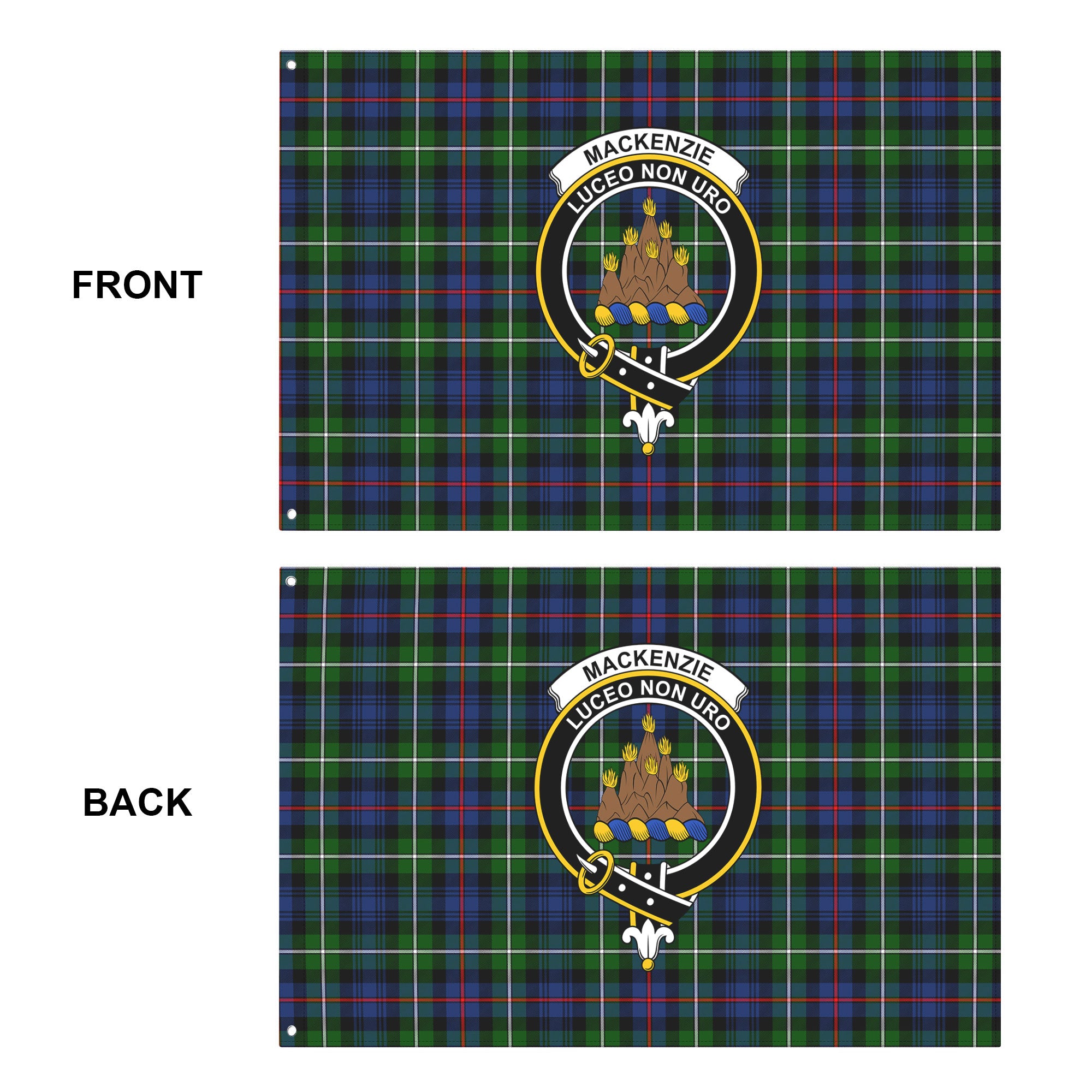 MacKenzie Modern Tartan Crest House Flag