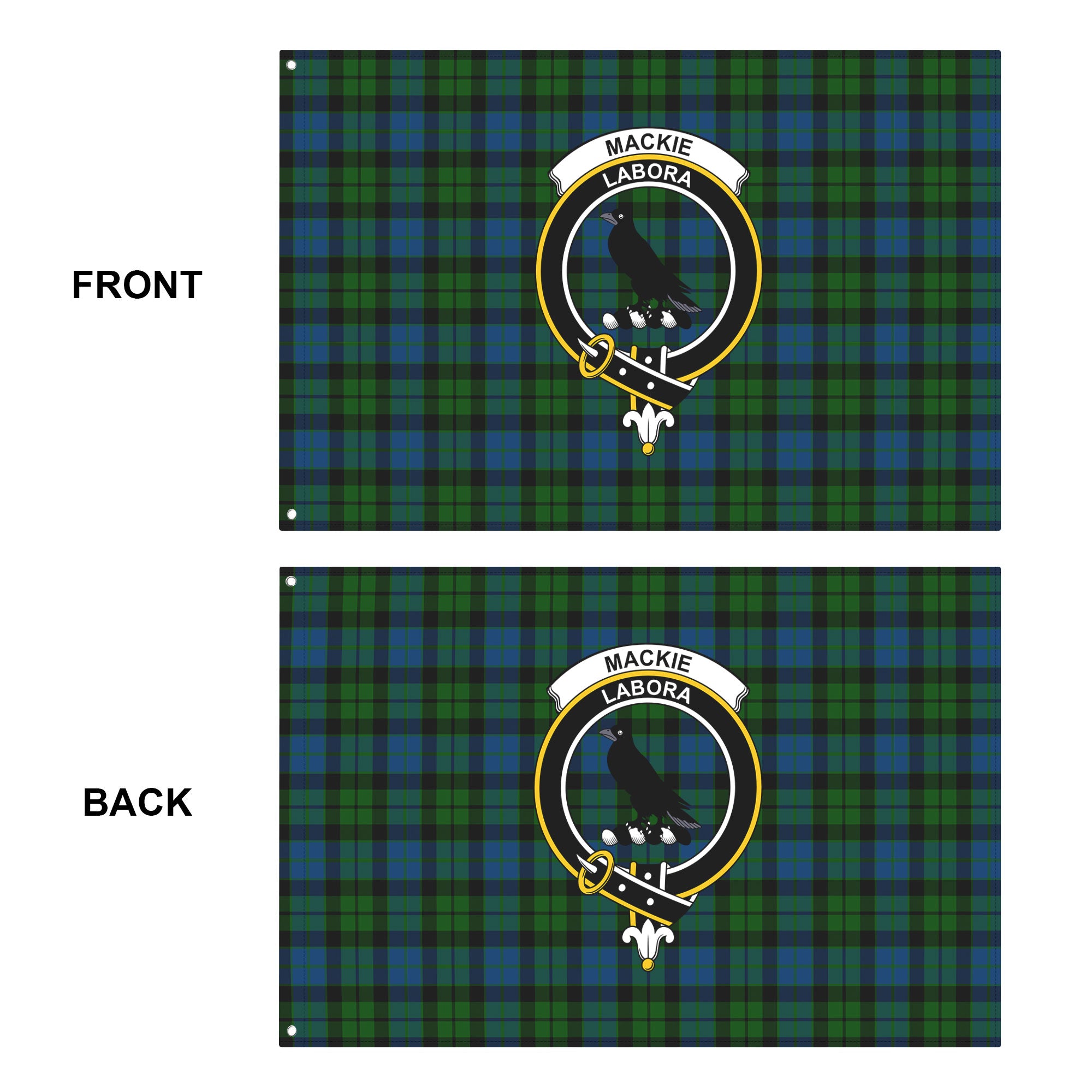 MacKie Tartan Crest House Flag