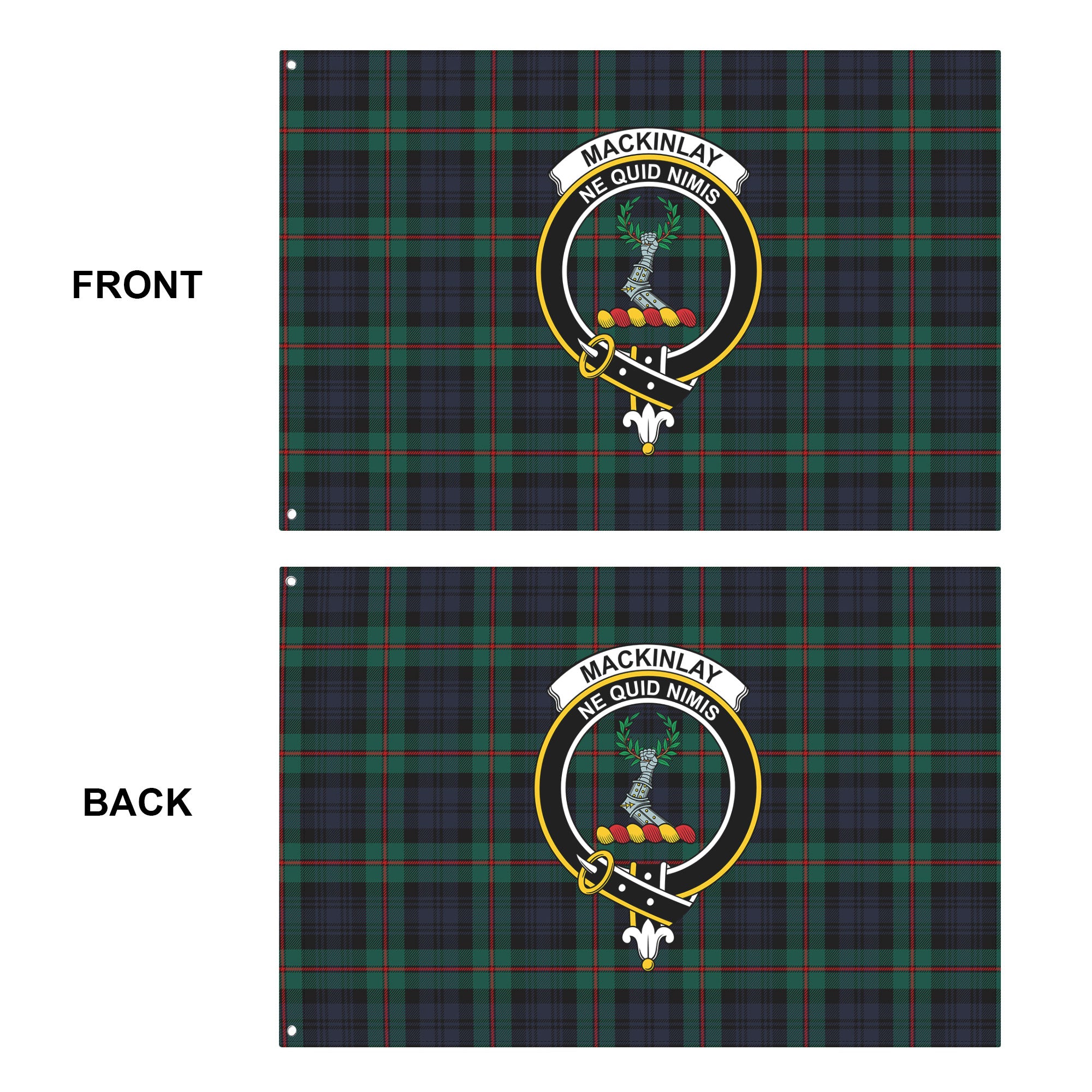 MacKinlay Modern Tartan Crest House Flag
