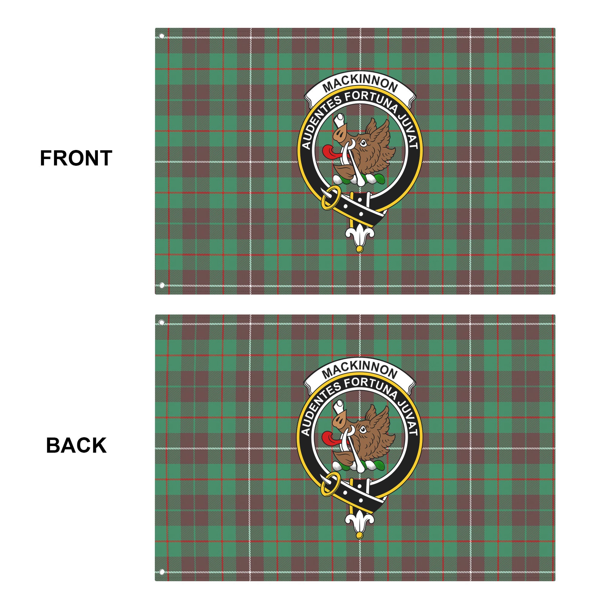 MacKinnon Hunting Ancient Tartan Crest House Flag