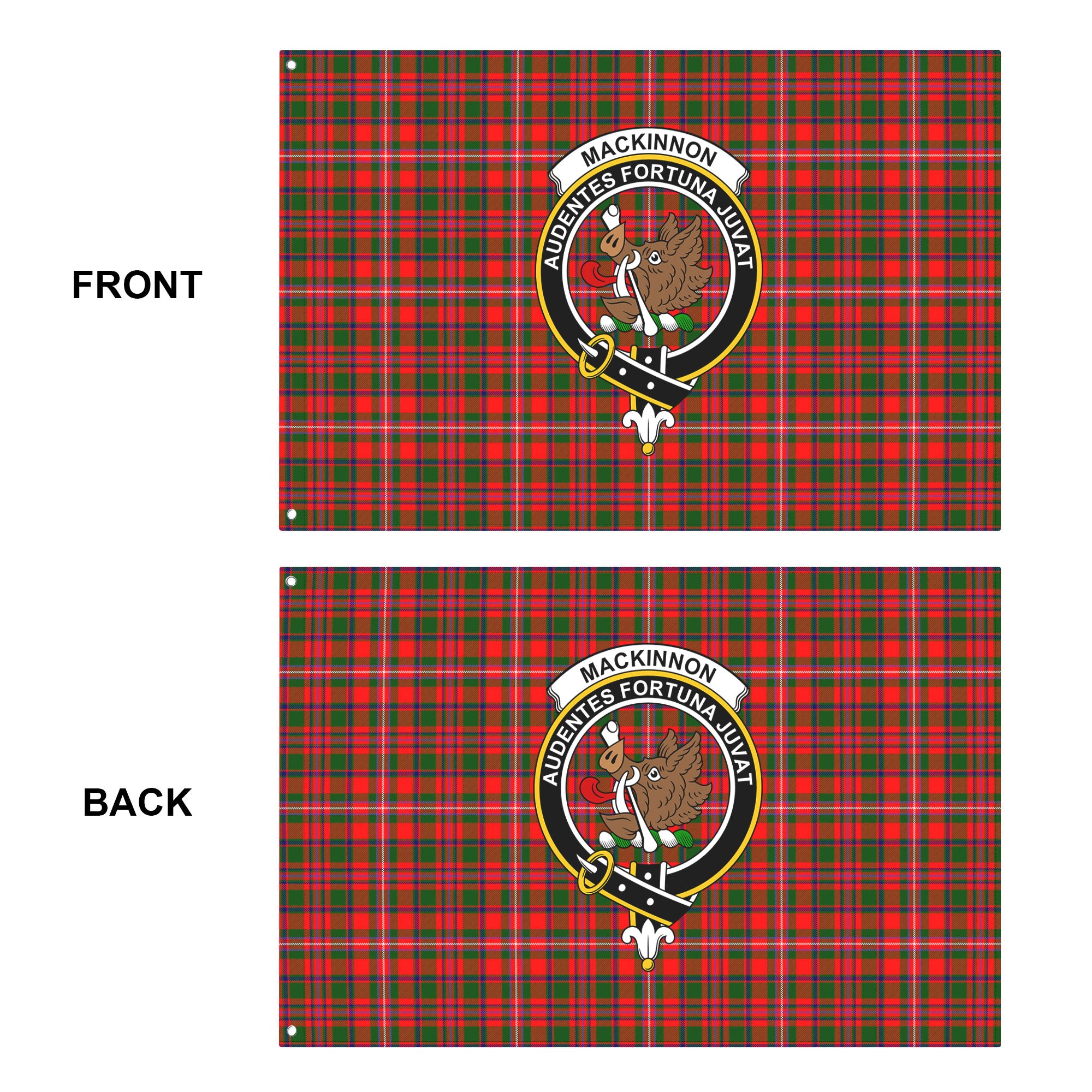 MacKinnon Modern Tartan Crest House Flag