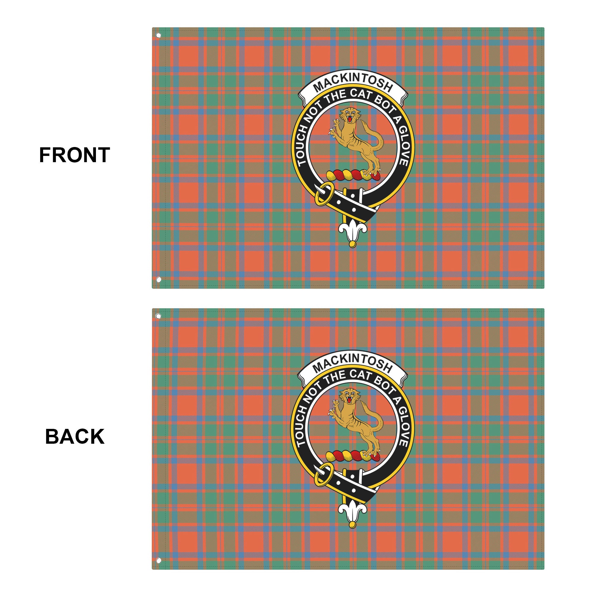 MacKintosh Ancient Tartan Crest House Flag